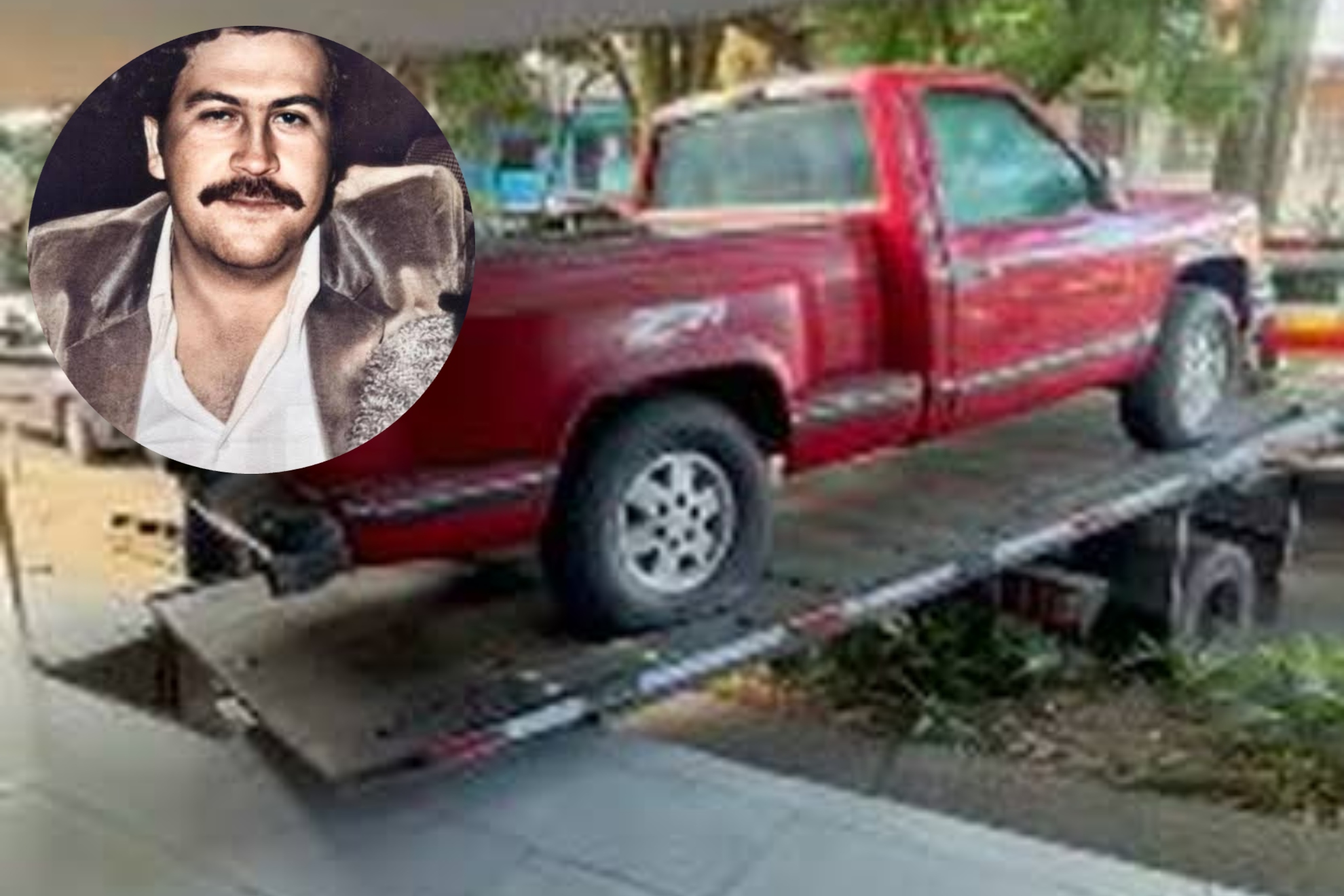 La historia detrás de la camioneta roja de Pablo Escobar hallada en Laureles.