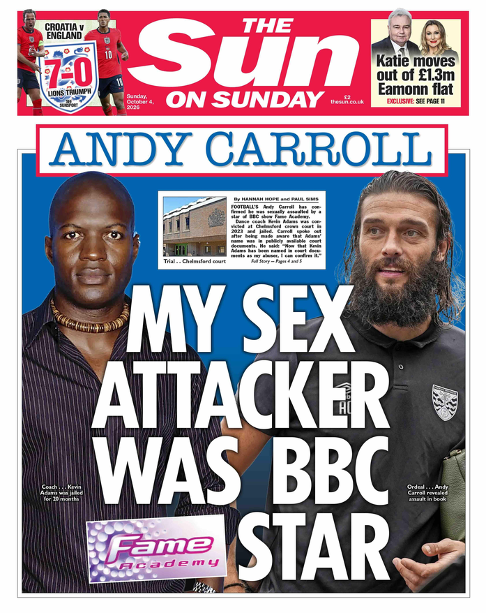 El futbolista Andy Carroll desvela el nombre del famoso que abusó sexualmente de él: "Fue Kevin Adams, puedo confirmarlo"