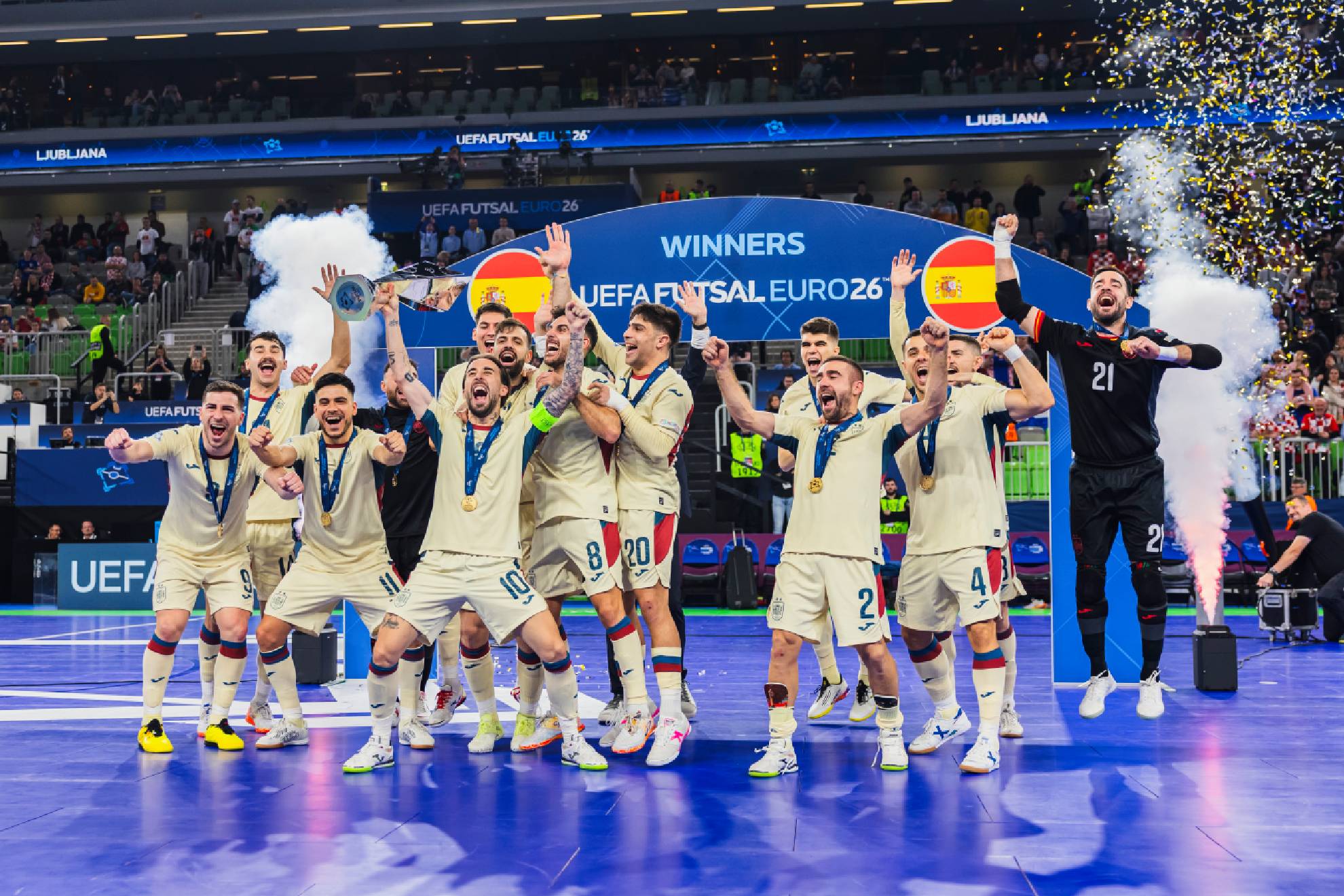Celebración de la Selección española tras ganar la Eurocopa en Liubliana EDUARDO CANDEL REVIEJO/RFEF