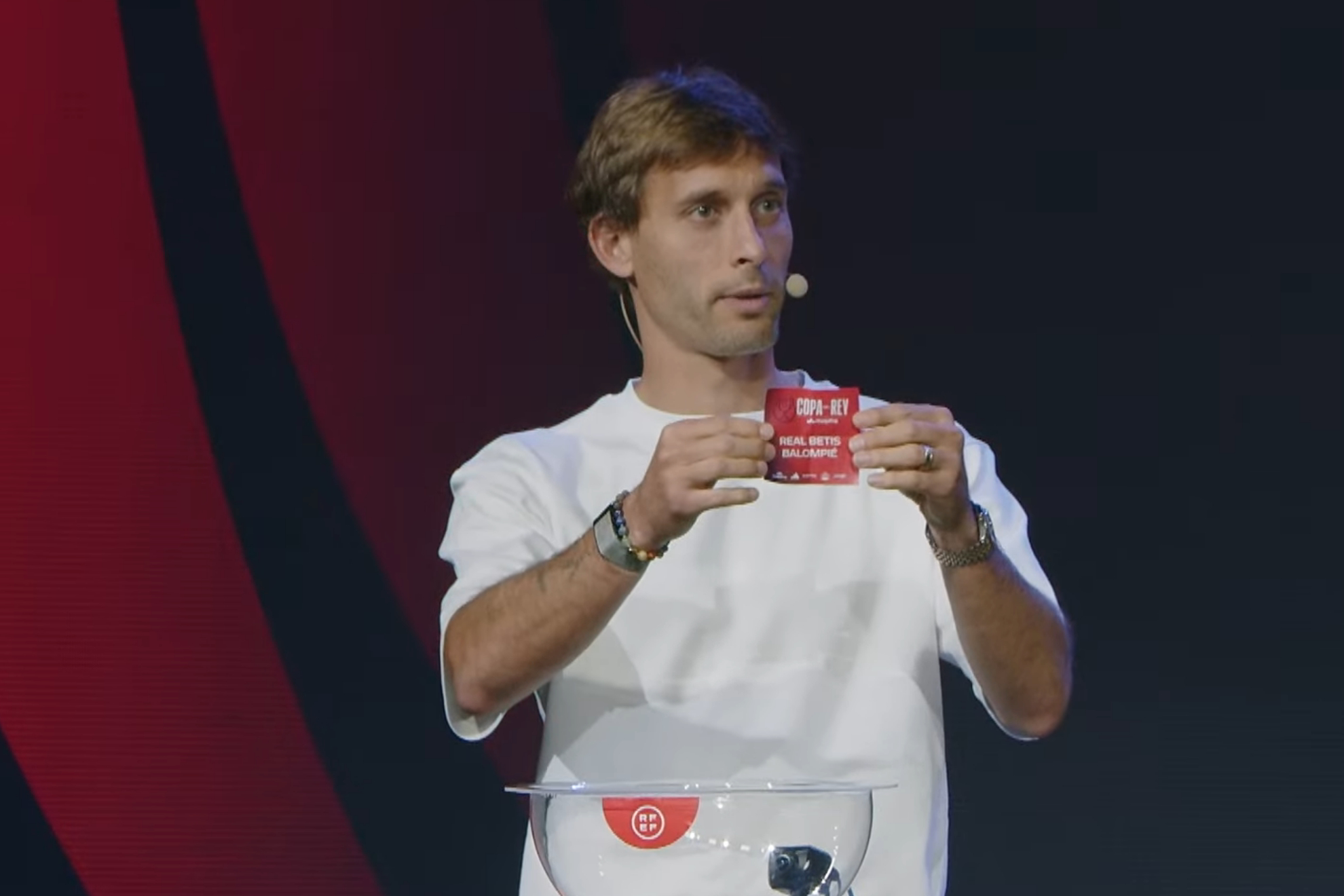 Canales, en el sorteo de Copa RFEF