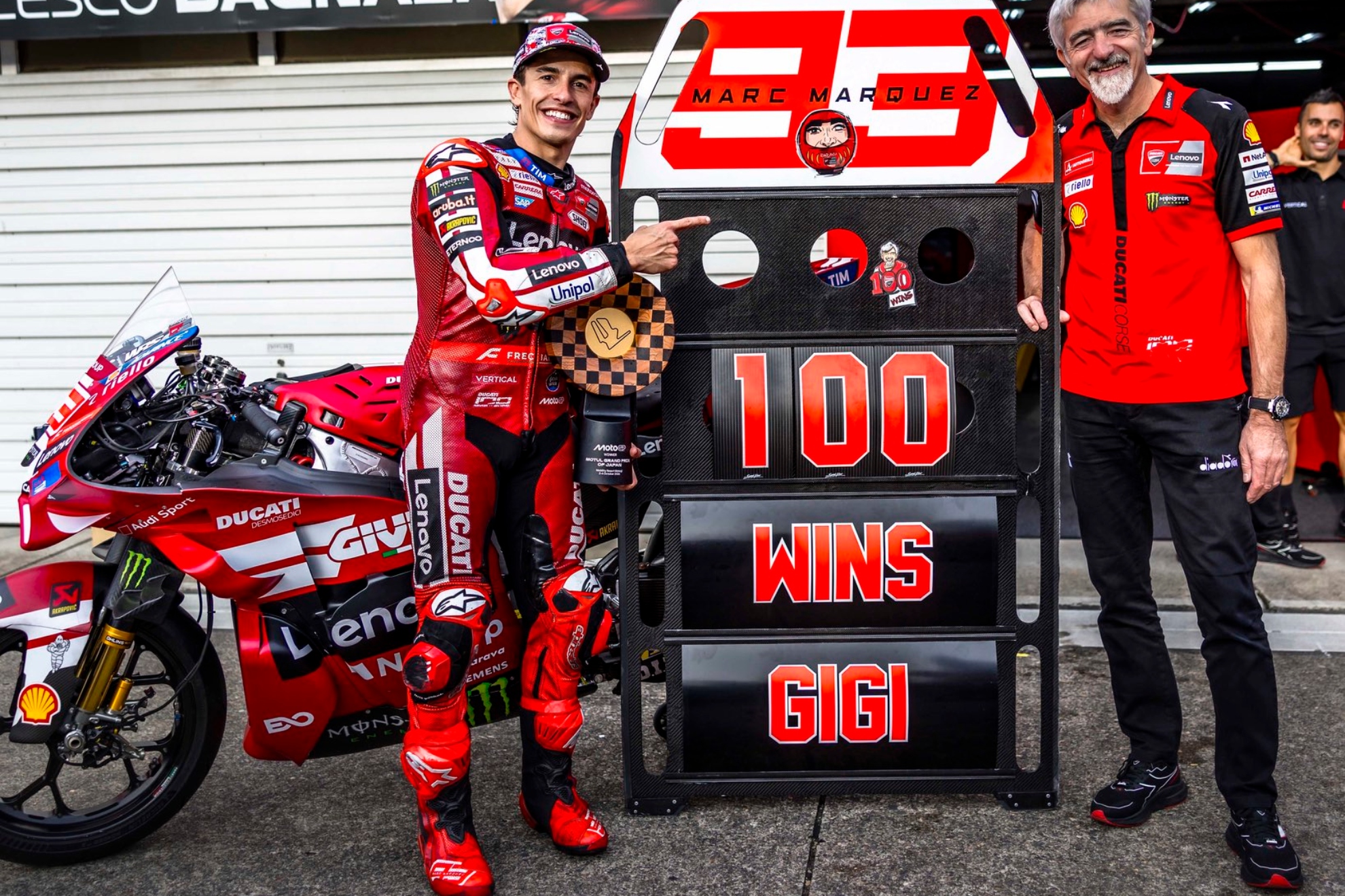 Marc Márquez, Gigi Dall'Igna y sus cien victorias. DUCATI