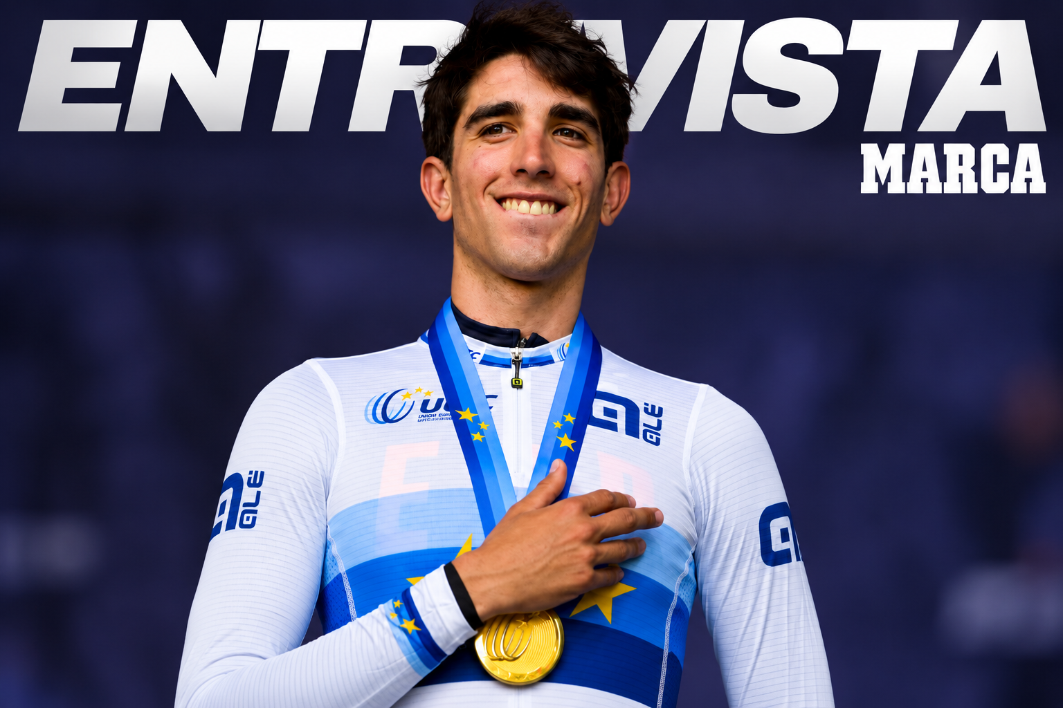 Héctor Álvarez, con su oro en el Europeo. RFEC