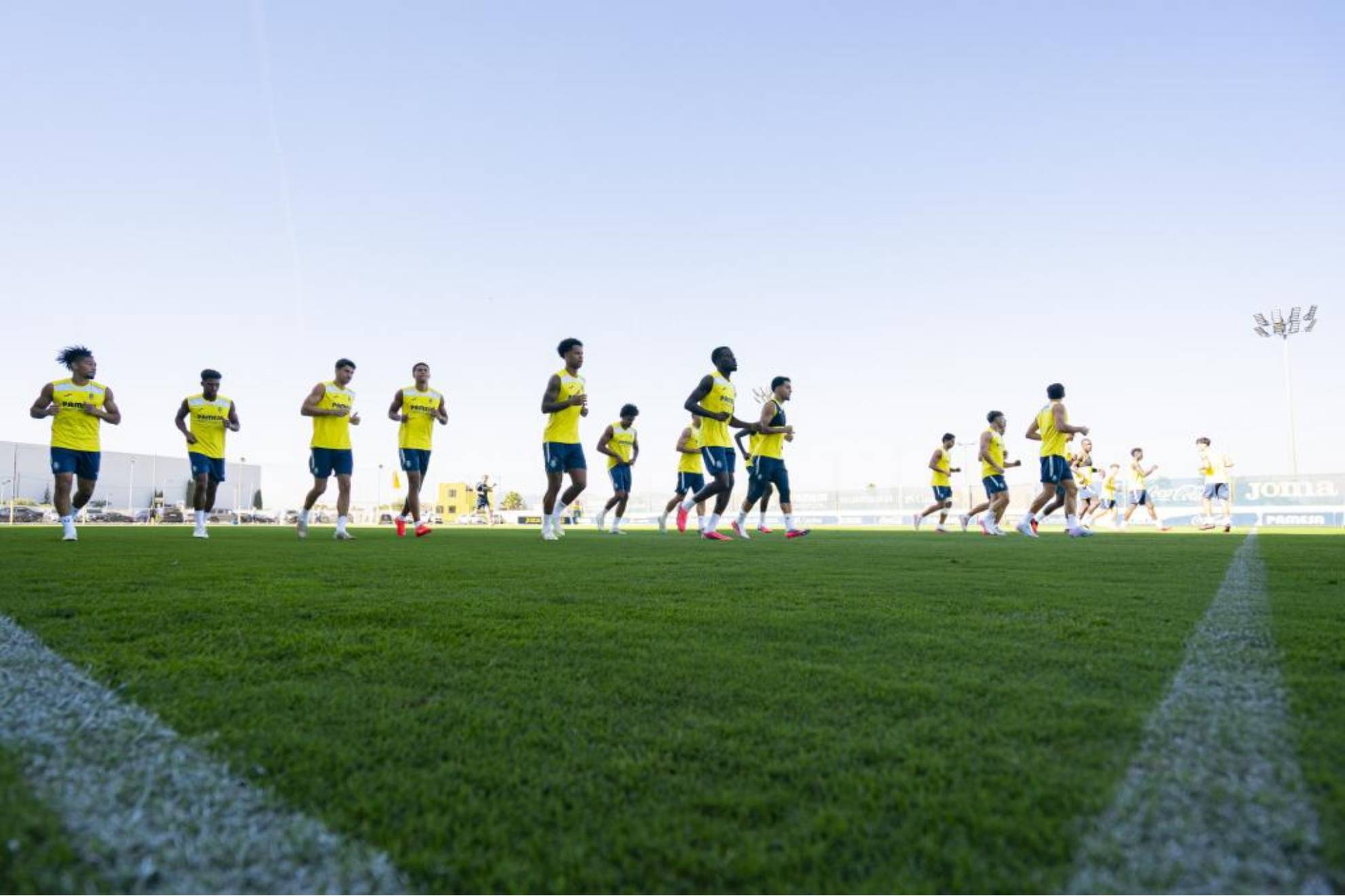 El Villarreal, en uno de sus entrenamientos