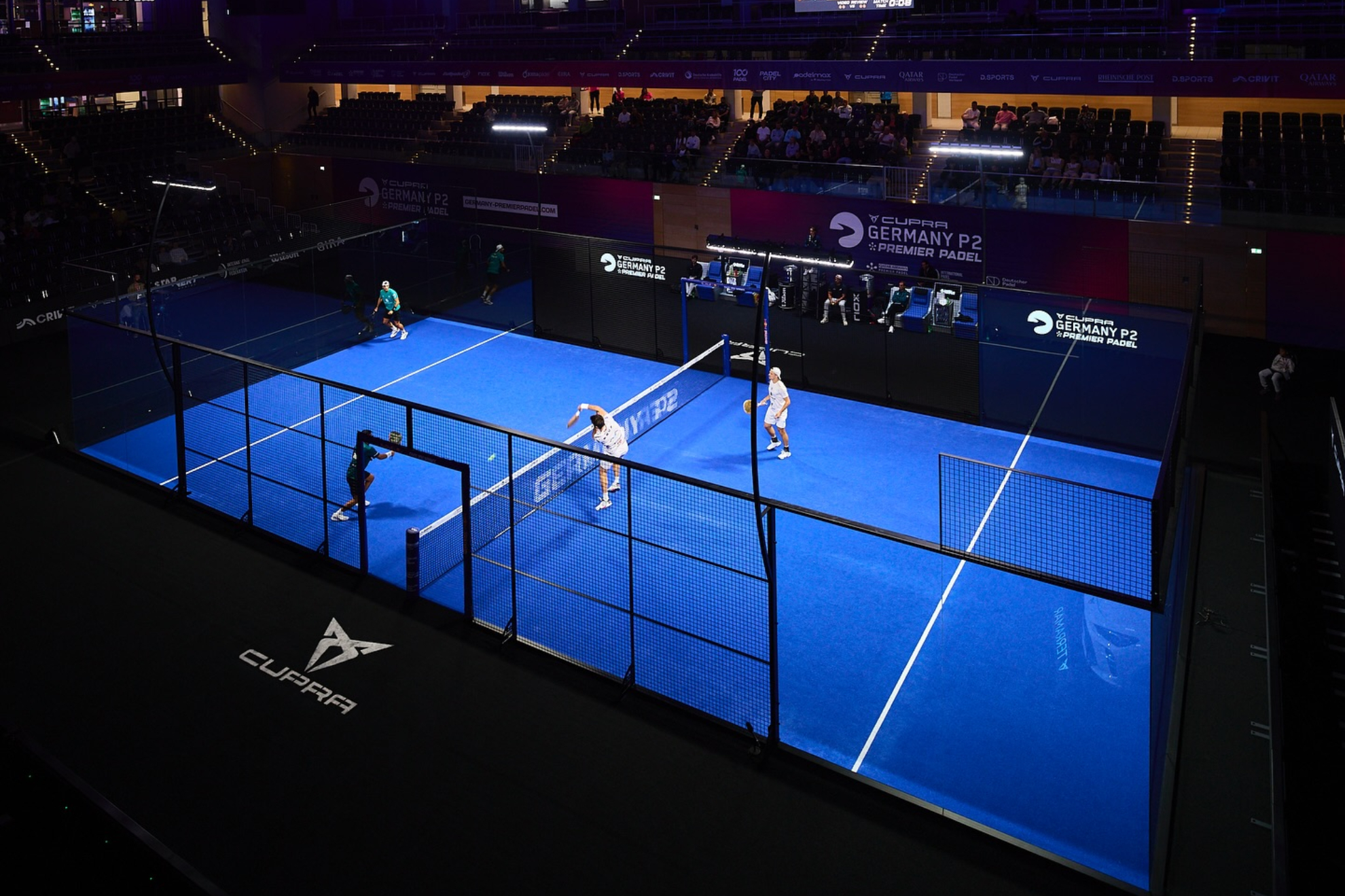 La pista del P2 de Dusseldorf. Premier Padel