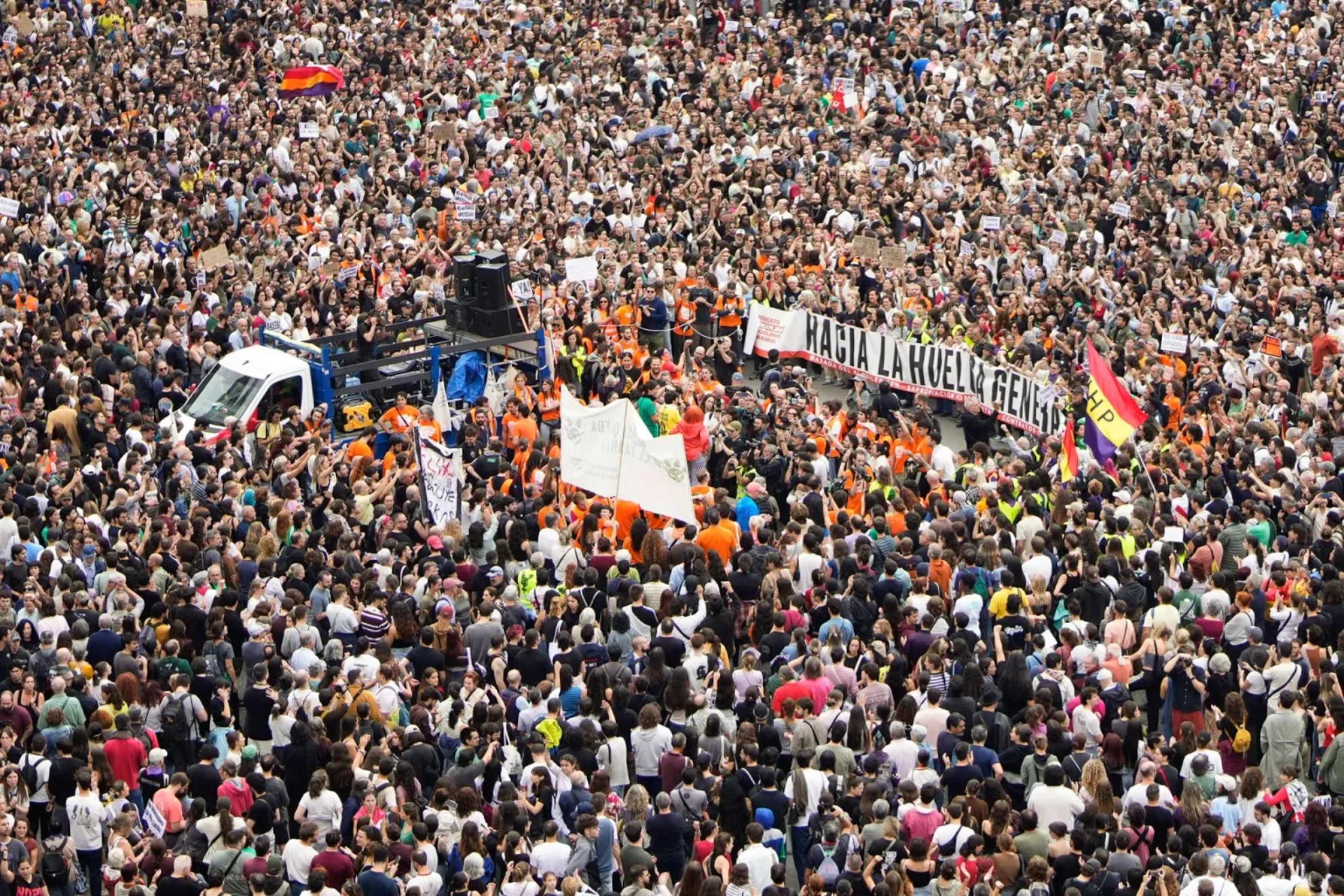 En la imagen, la manifestación convocada el pasado sábado por el Sindicato de Inquilinas en Madrid. EFE