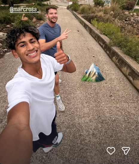 JJ Gabriel, entrenándose en España junto a su preparador personal.