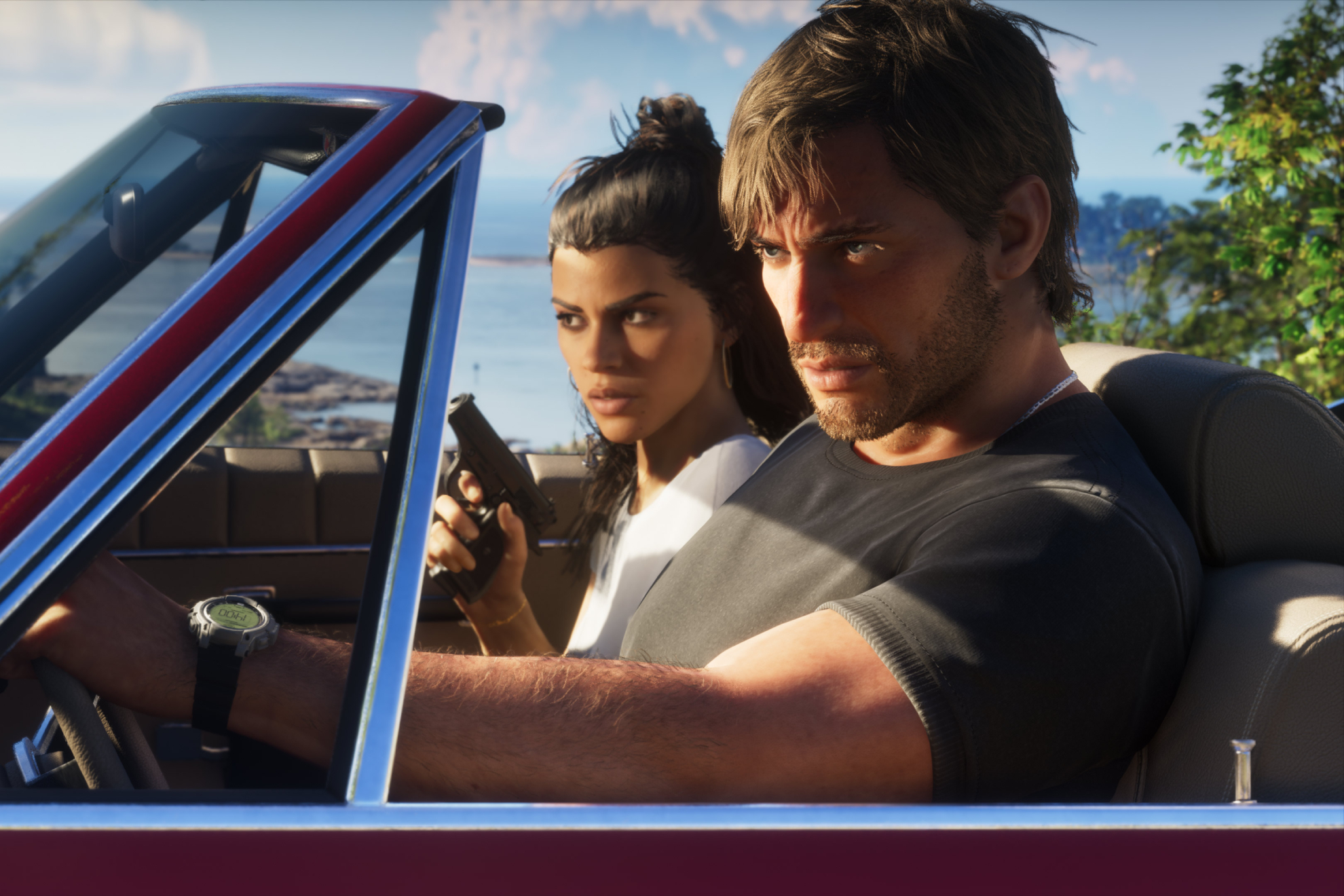 Lucía y Jason en una de las imágenes de GTA VI