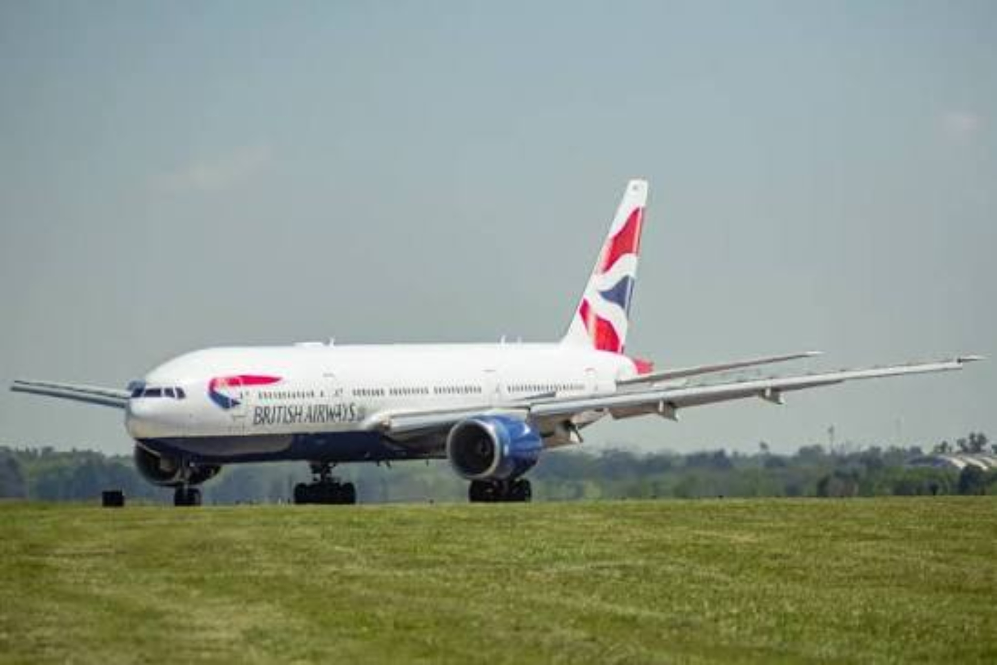 Avión de British Airways, aterrizado. RRSS