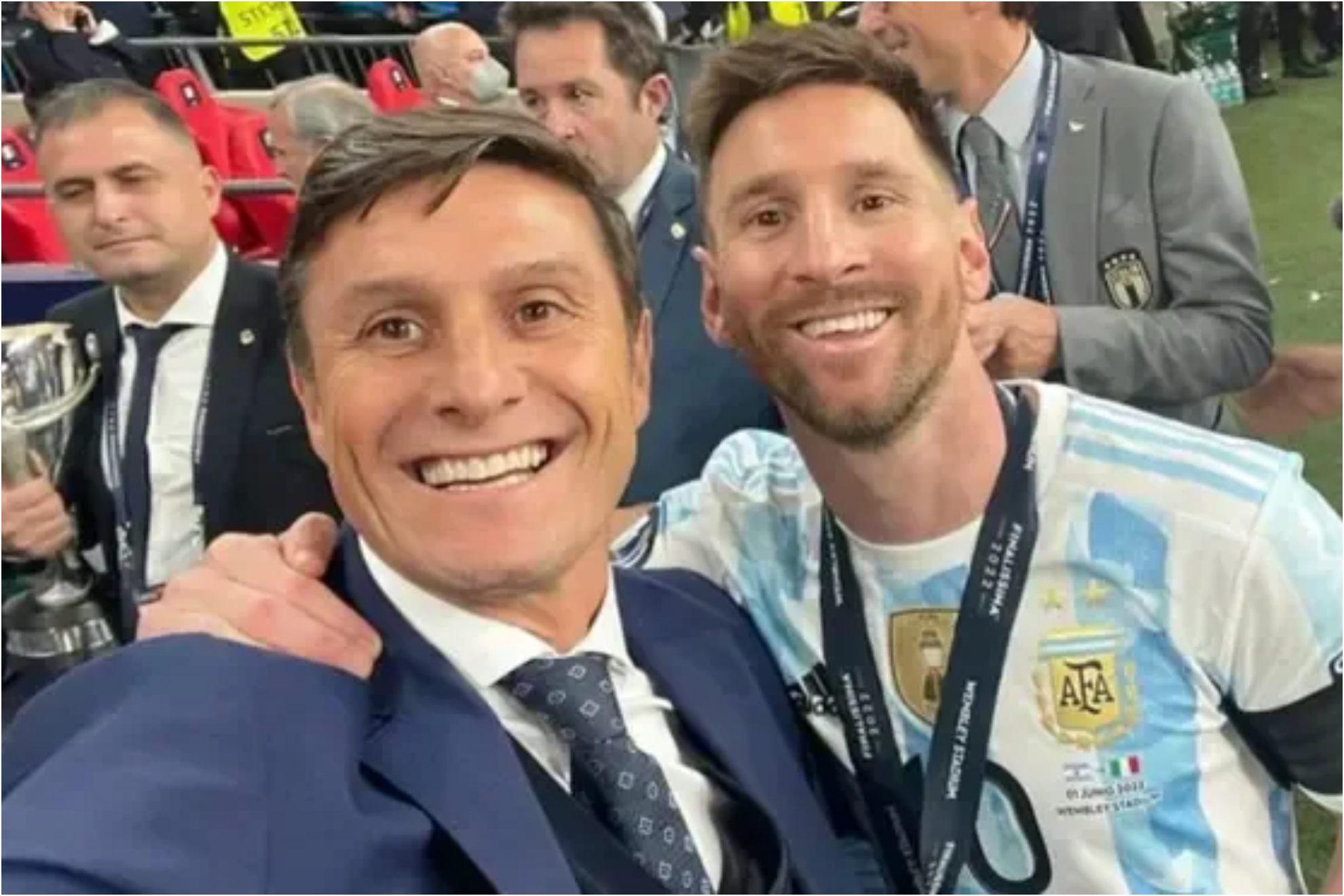 Zanetti y Messi, en una imagen de archivo