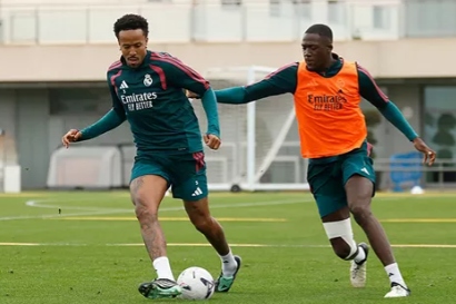 MIlitao y Konaté, este martes en Valdebebas Realmadrid.com