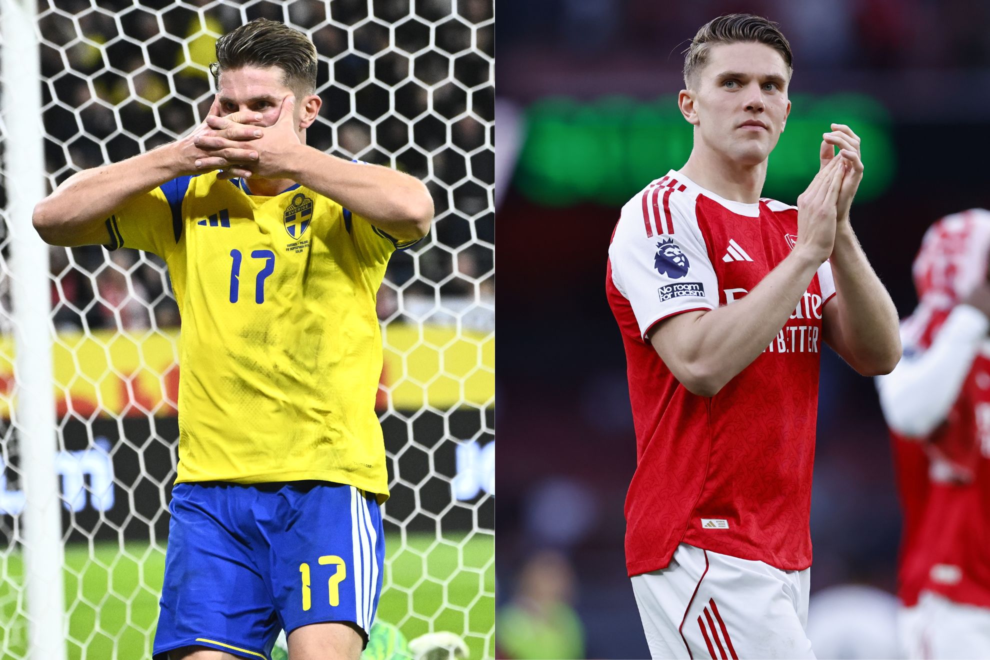Viktor Gyökeres, con Suecia y el Arsenal