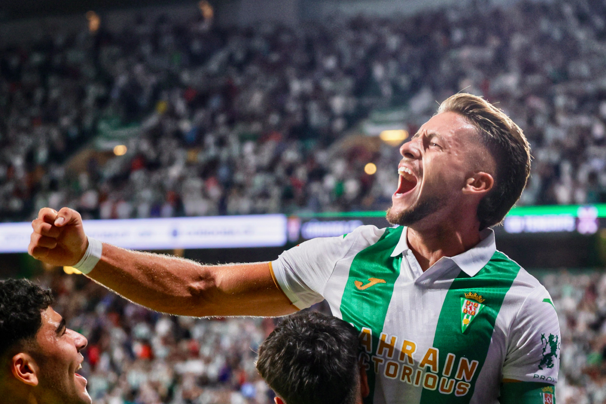 Isma Ruiz, celebrando su gol al Tenerife. CORDOBA CF