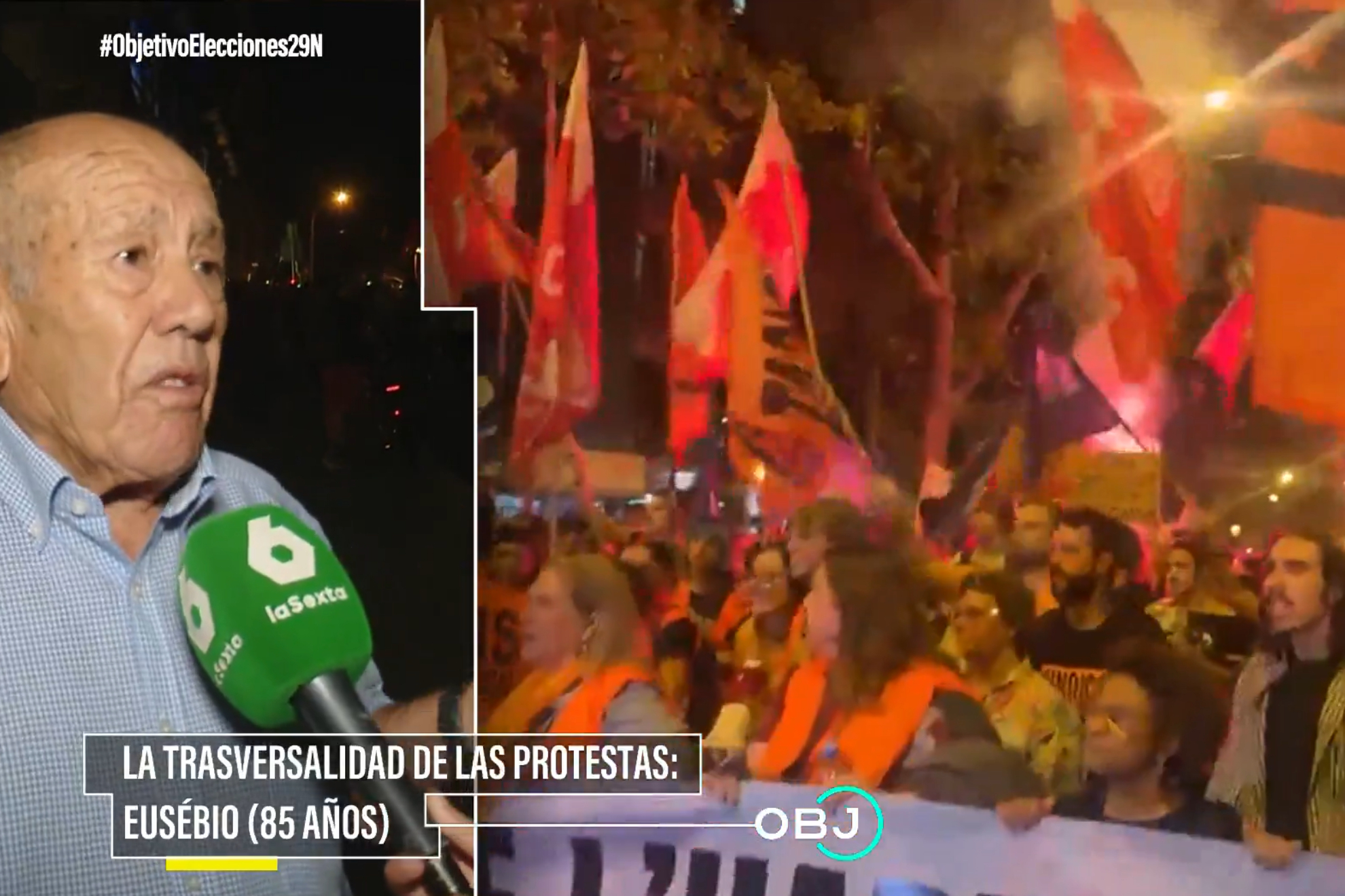 Eusebio, de 85 años, defiende las protestas por la vivienda La Sexta