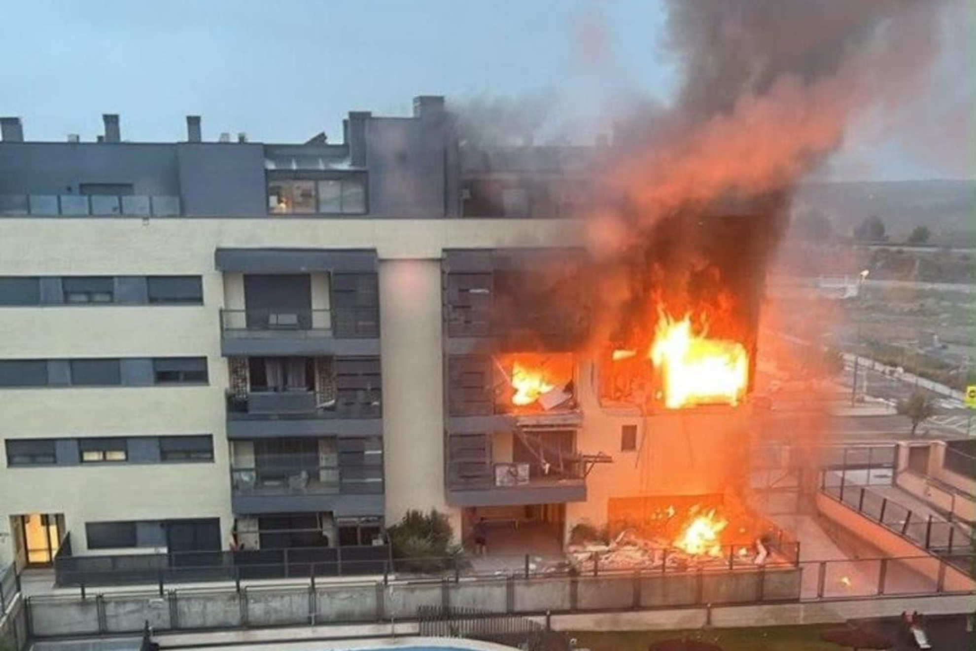 Explosión en una vivienda en Valdemoro Instagram (@Atleticos_1903)