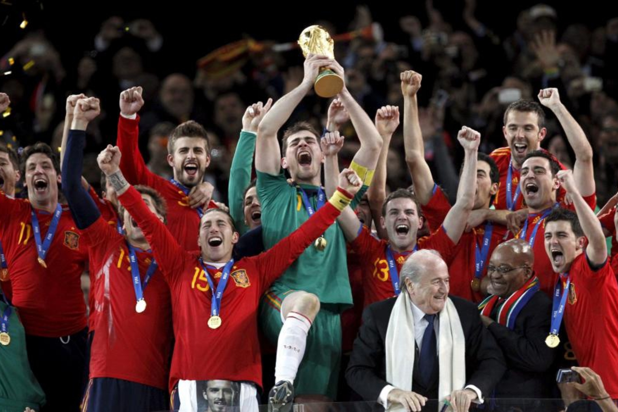Una imagen de los campeones del mundo en Sudáfrica