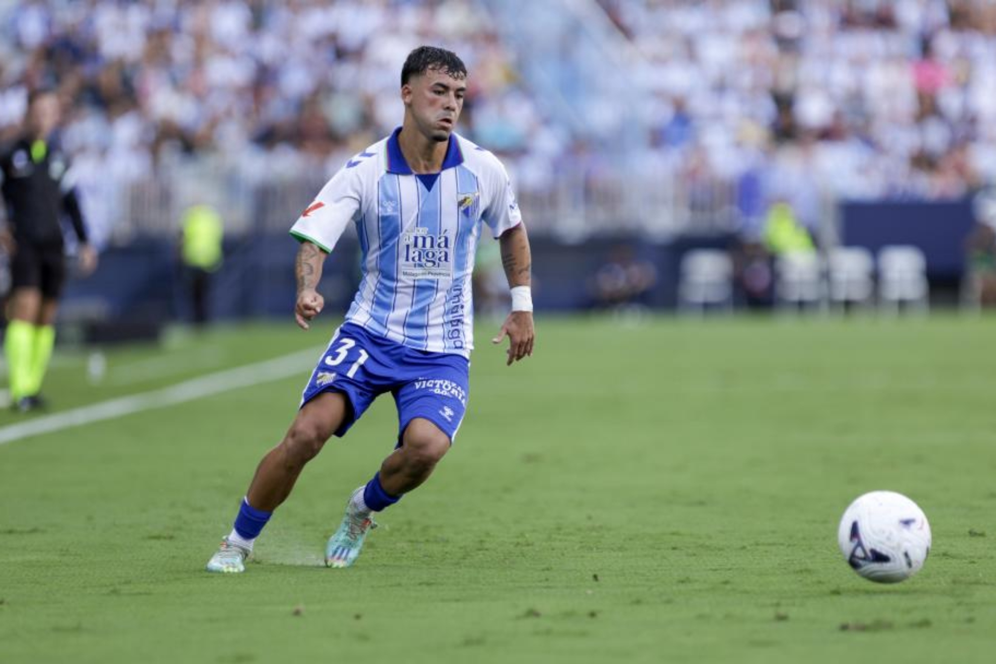 Rafita, en un partido con el Málaga. MARILÚ BAEZ