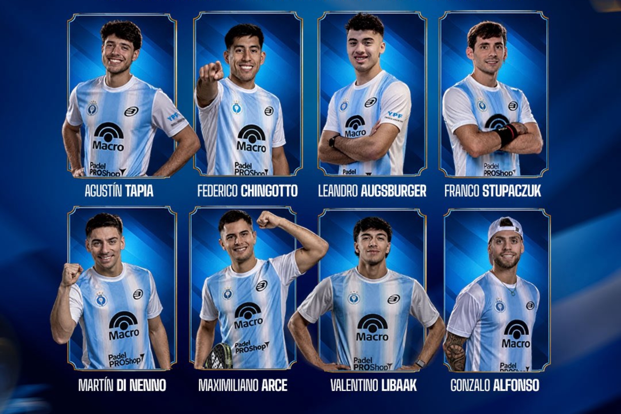 Convocados de Argentina para el Mundial de pádel 2026: con Maxi Arce y Gonza Alfonso APA