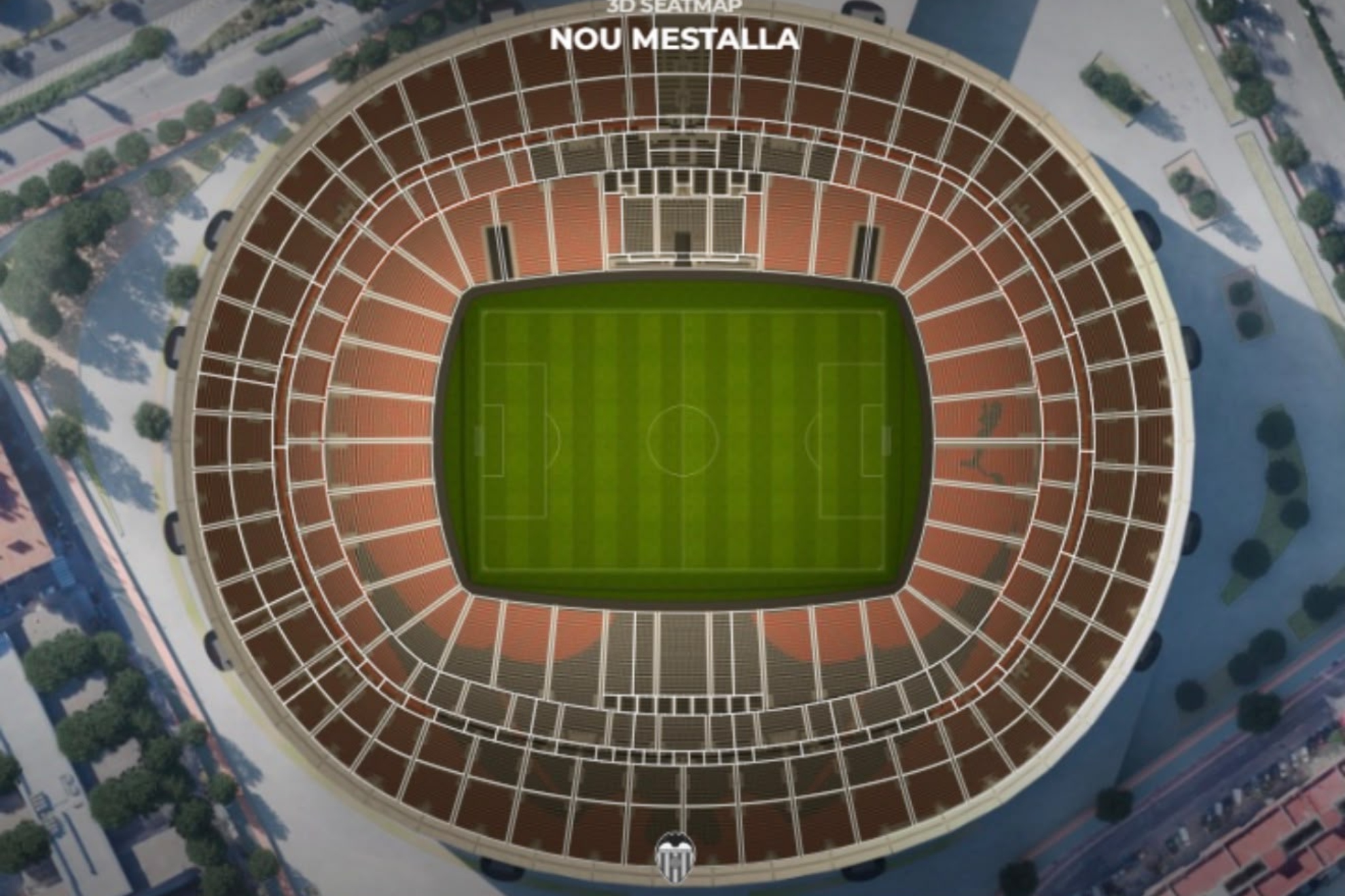 Recreación del Nou Mestalla. VCF