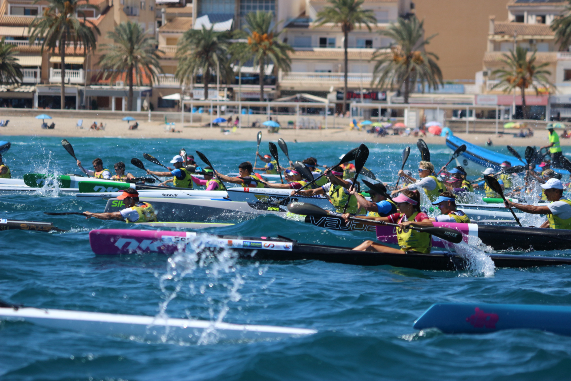 Una prueba de kayak de mar.