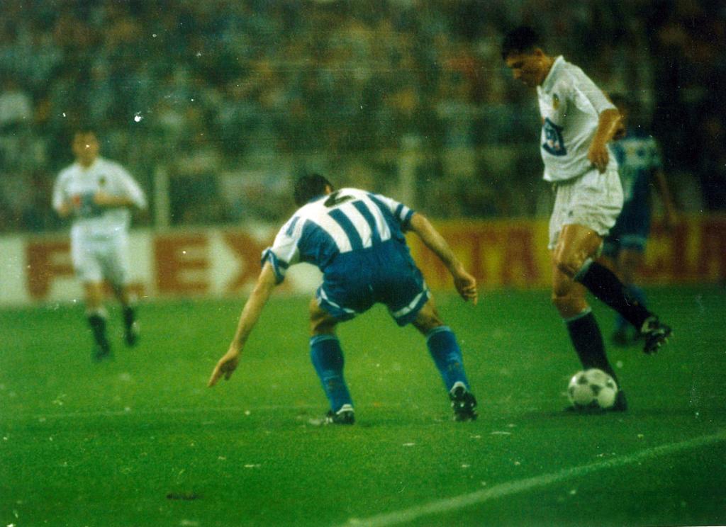 Penev en su último partido con el Valencia en junio de 1995.
