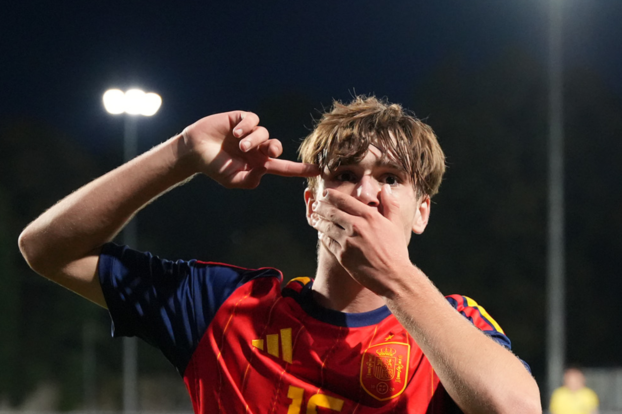 Mateo Sobral, con la selección española sub 18. CANTEIRA CELESTE
