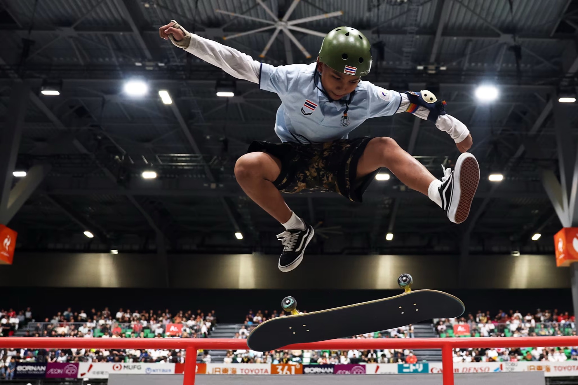 Firas Kirin Petkiree compite con Tailandia en los World Skate Games con solo 12 años. Olympics