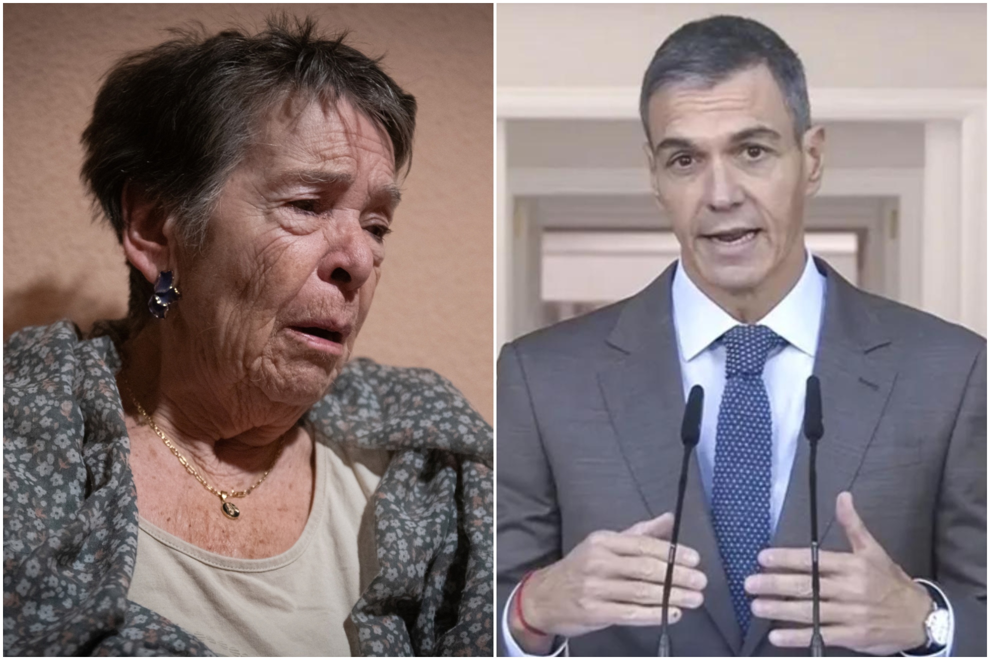 Montaje con Maricarmen y Pedro Sánchez