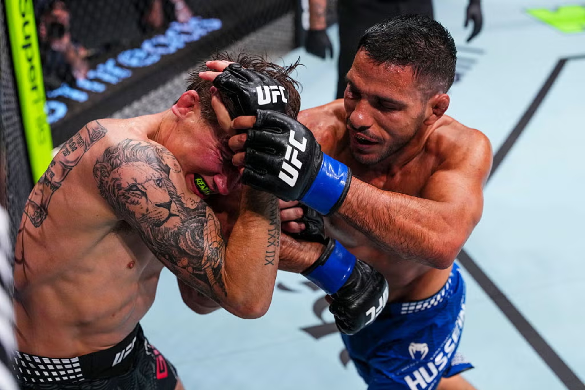 Abdul Hussein, durante su debut en la UFC. UFC.