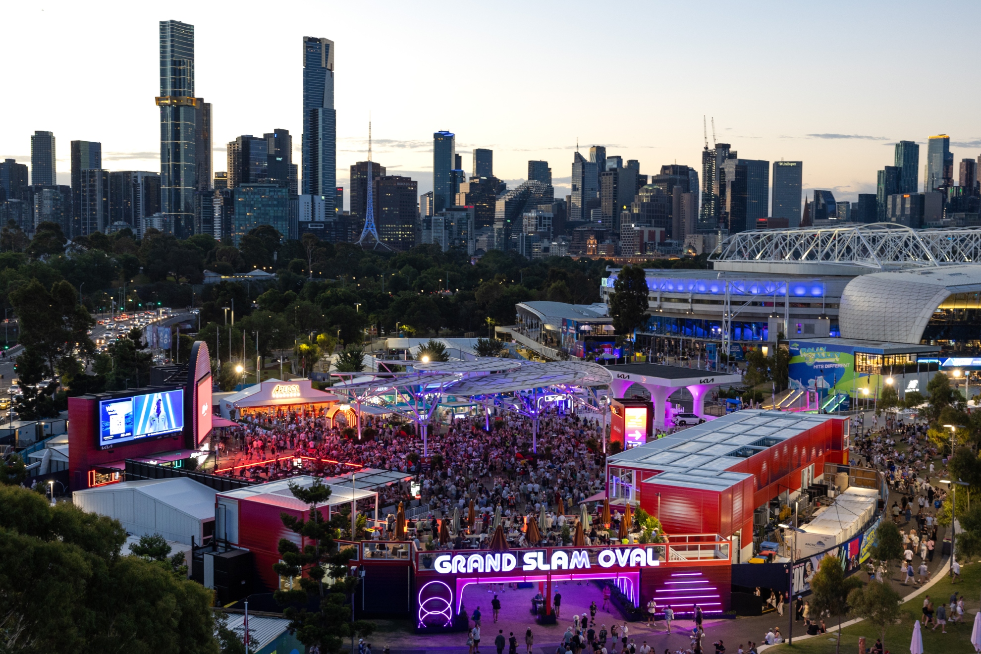 Una panorámica del Melbourne Park.