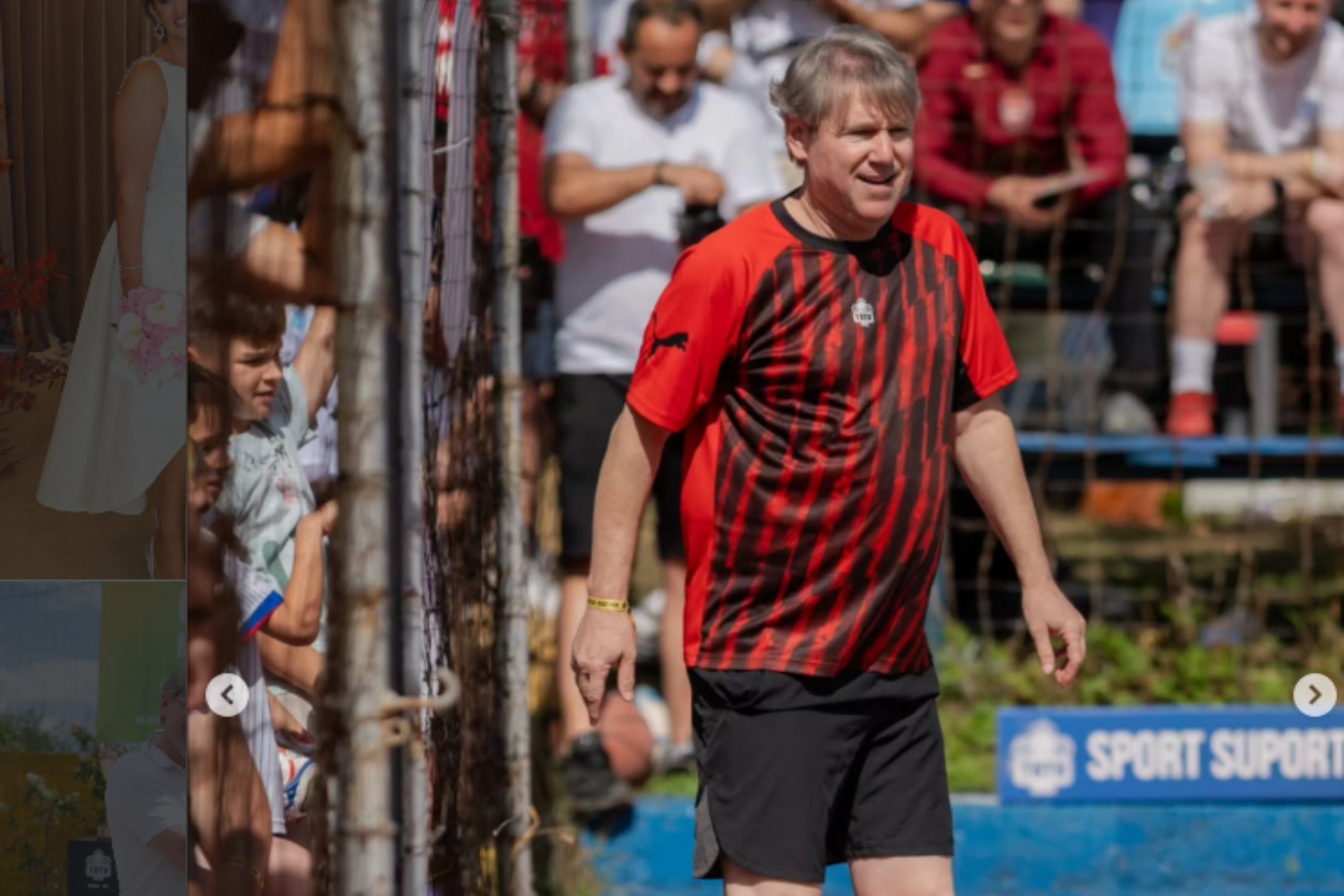 Raducioiu, en la actualidad, en un partido. Instagram: florin9.raducioiu