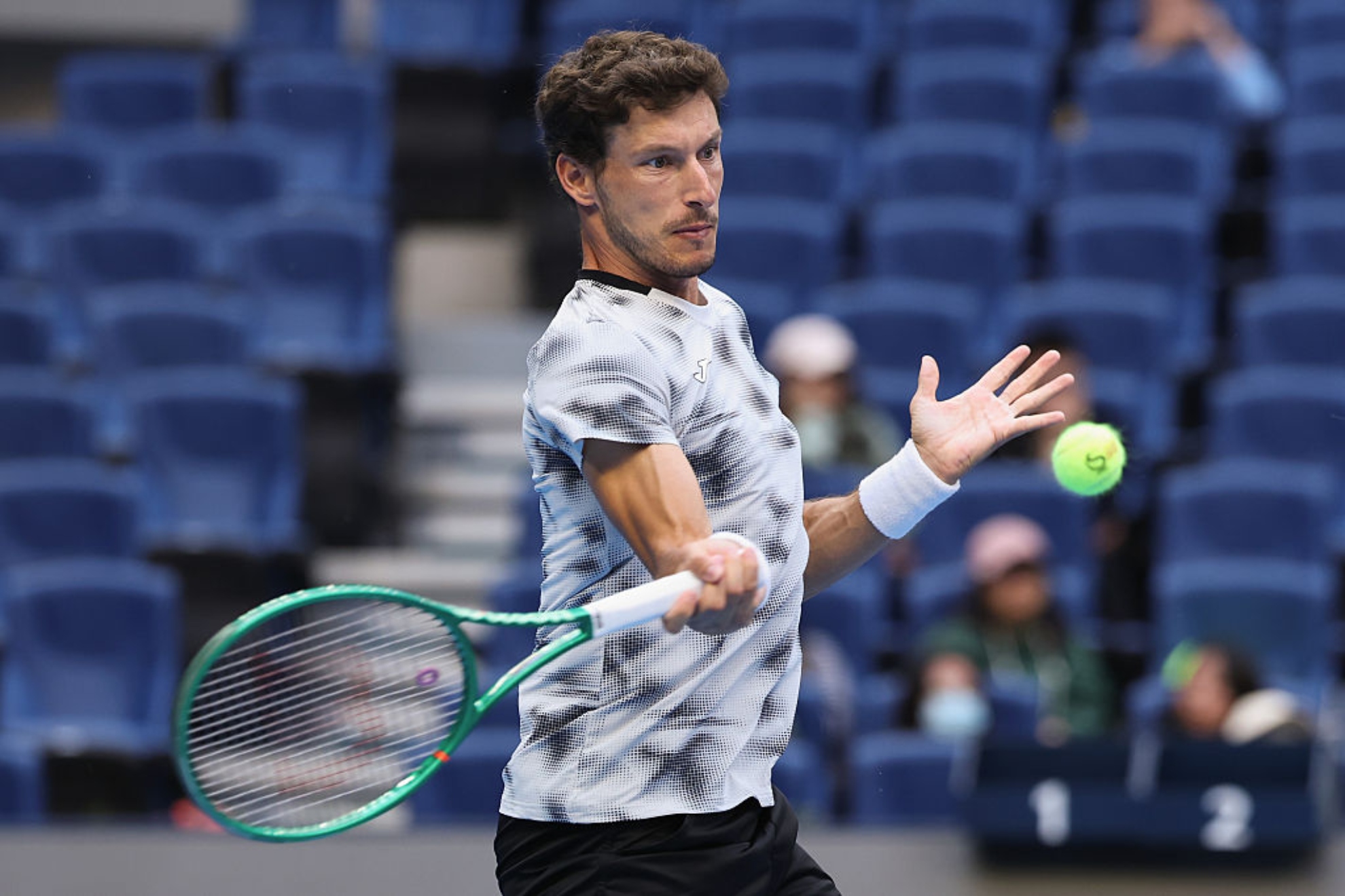 Carreño pega de derecha. Getty Images