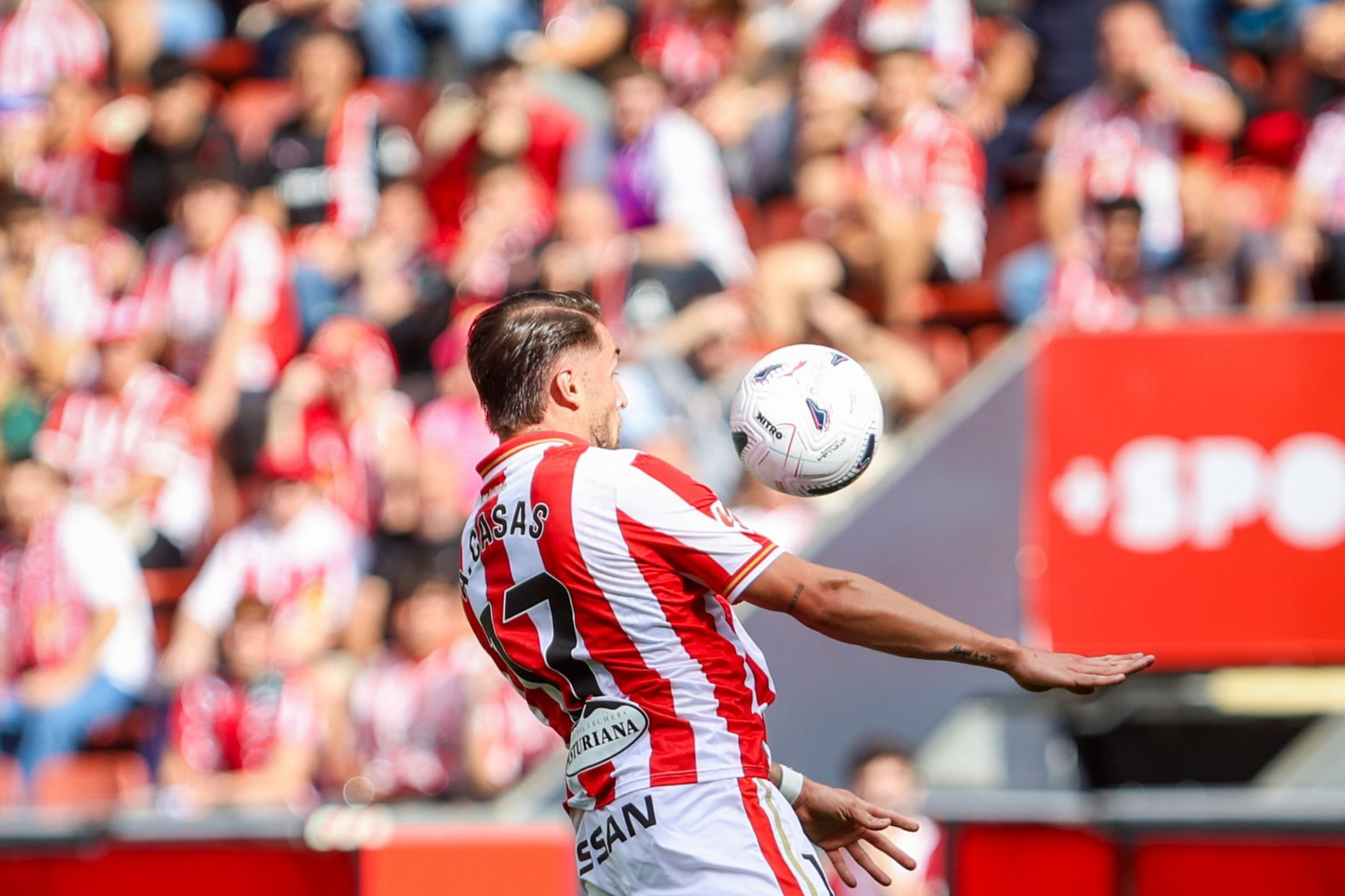 Antonio Casas, en un partido con el Sporting. REAL SPORTING