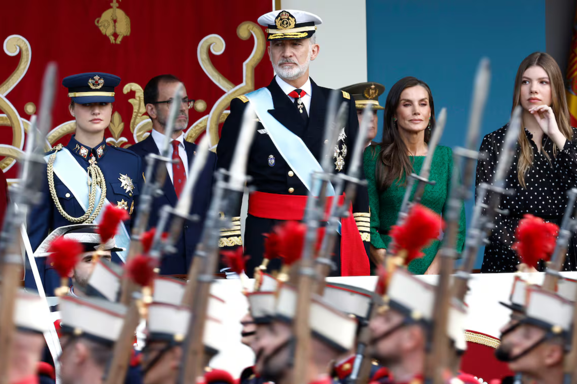 La Familia Real durante el desfile del Dia de la Hispanidad de 2025 EFE