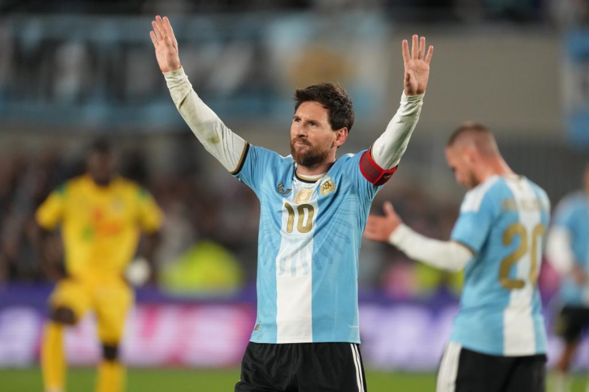 Messi saludo en su último encuentro con la selección de Argentina. LAPRESSE