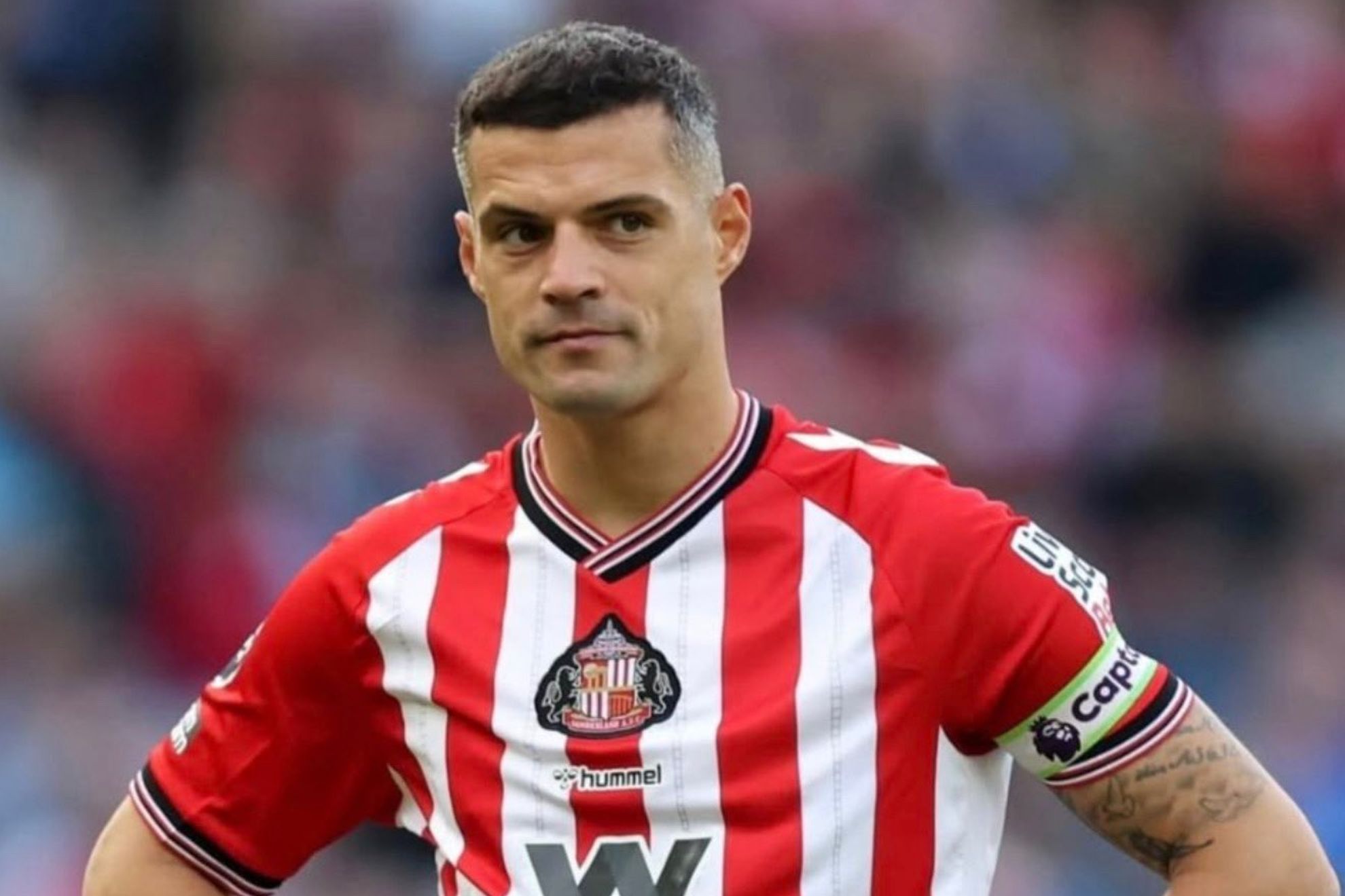 Xhaka, durante un partido con el Sunderland