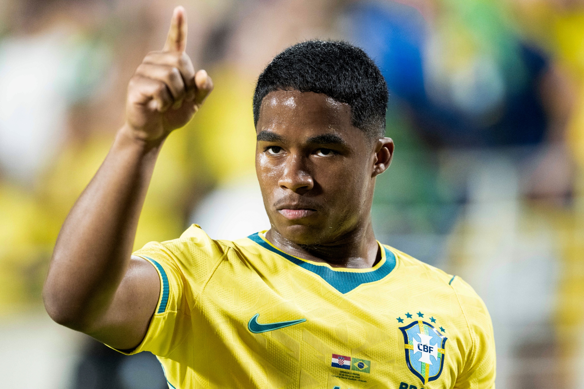 Endrick, con Brasil. GETTY IMAGES.