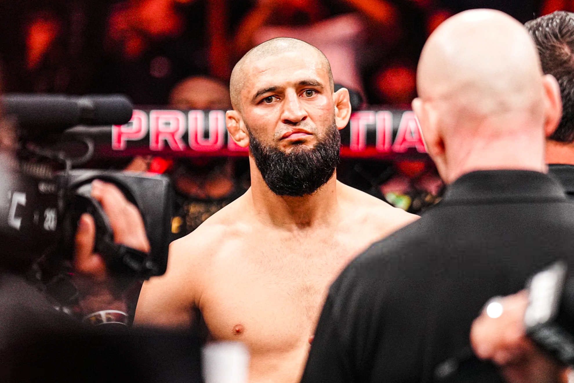 Khamzat Chimaev, antes de un combate en UFC. UFC.