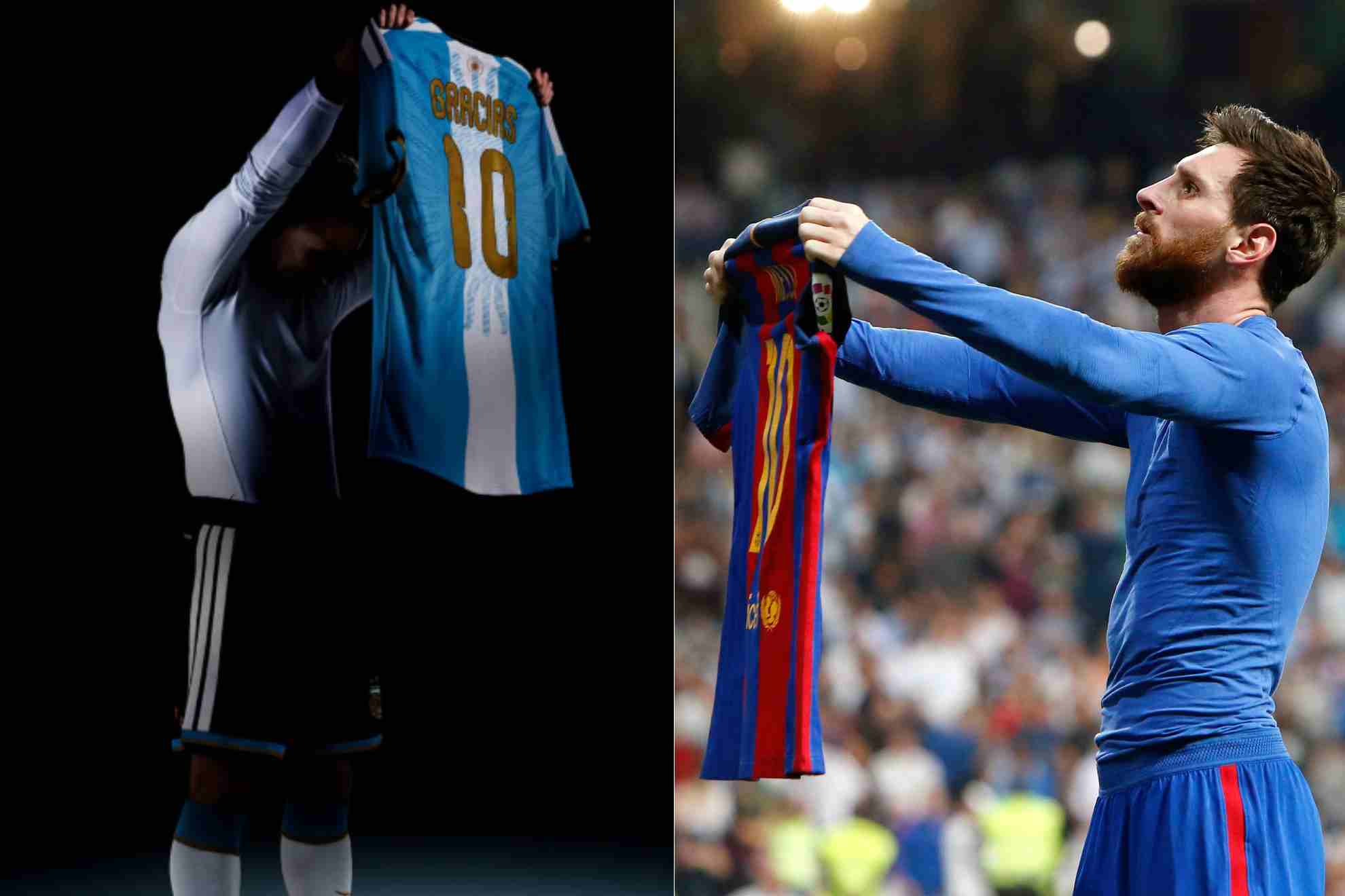 Celebración de Messi en el Camp Nou y publicación en sus redes sociales