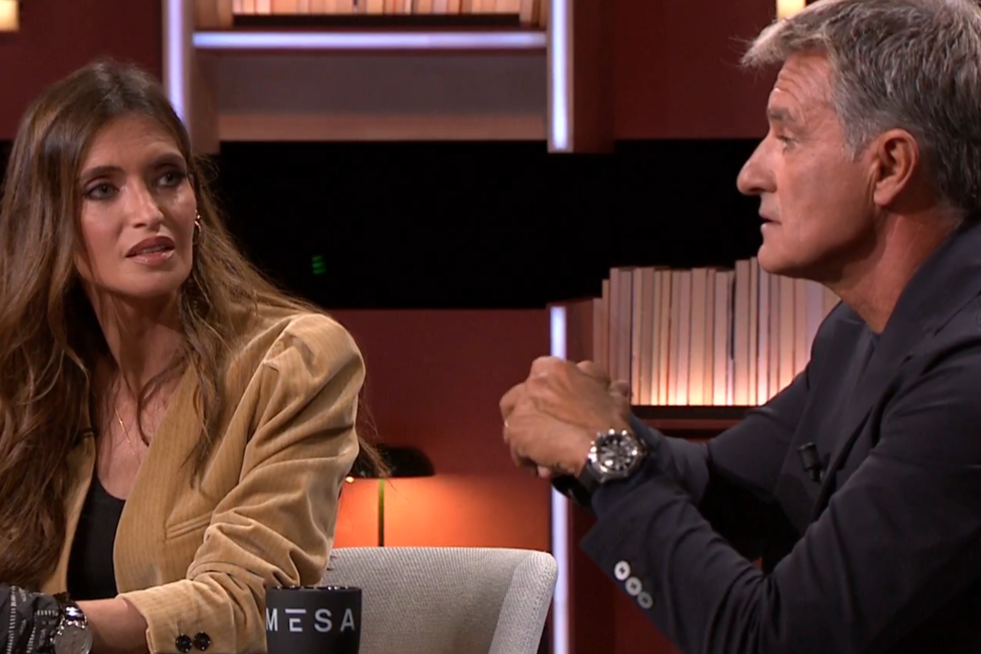 Míchel, junto con Sara Carbonero.