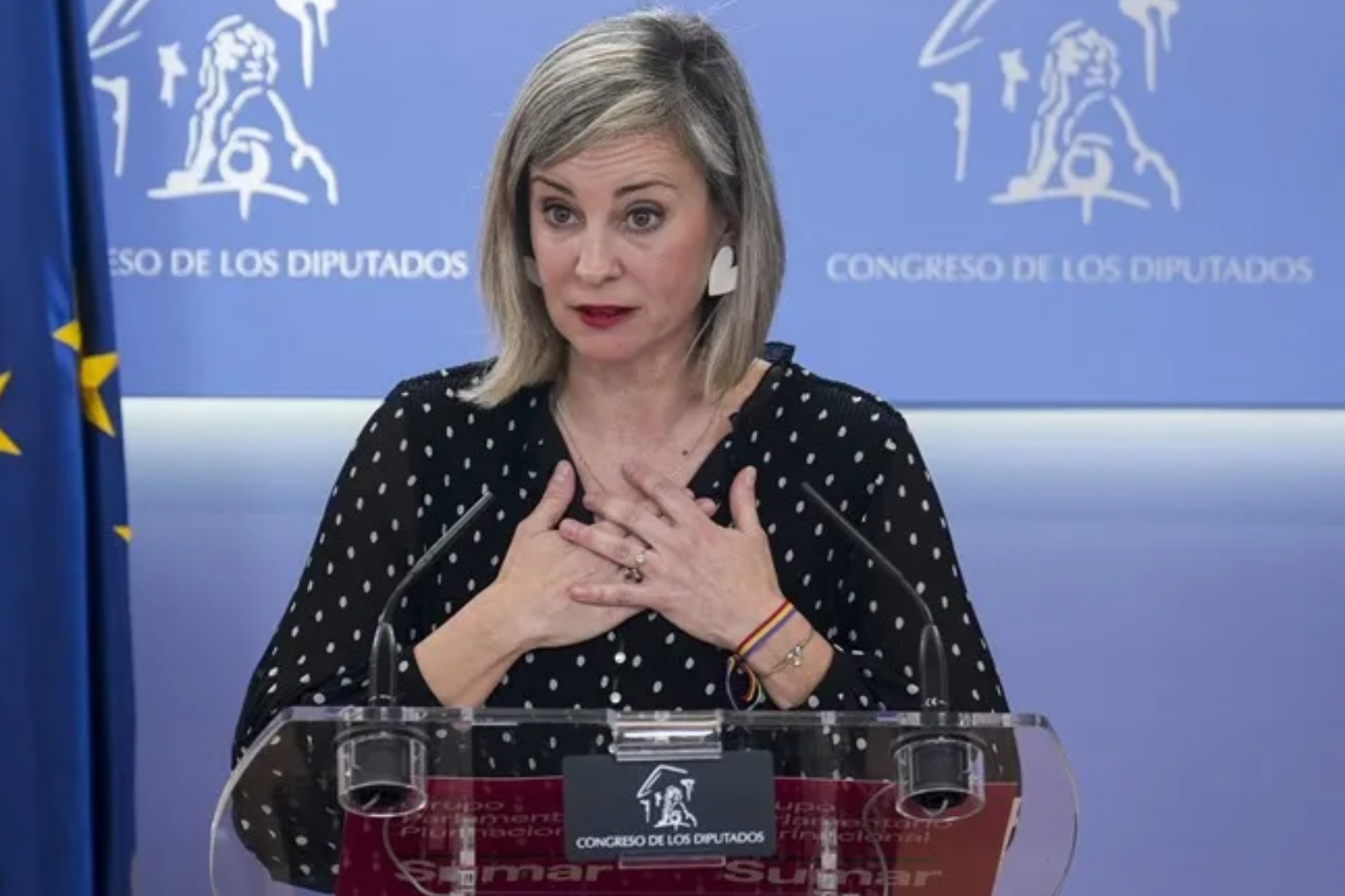 La candidata de Sumar, Verónica Barbero. EFE