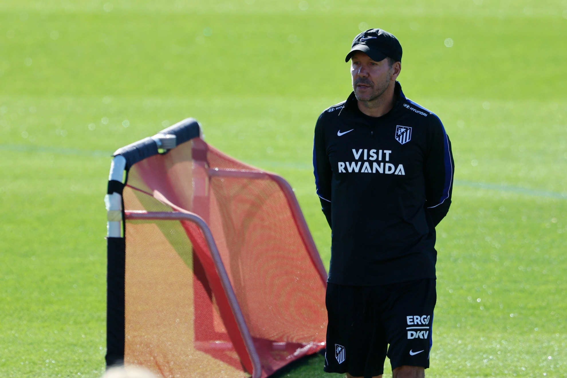 Simeone, durante un entrenamiento. EFE
