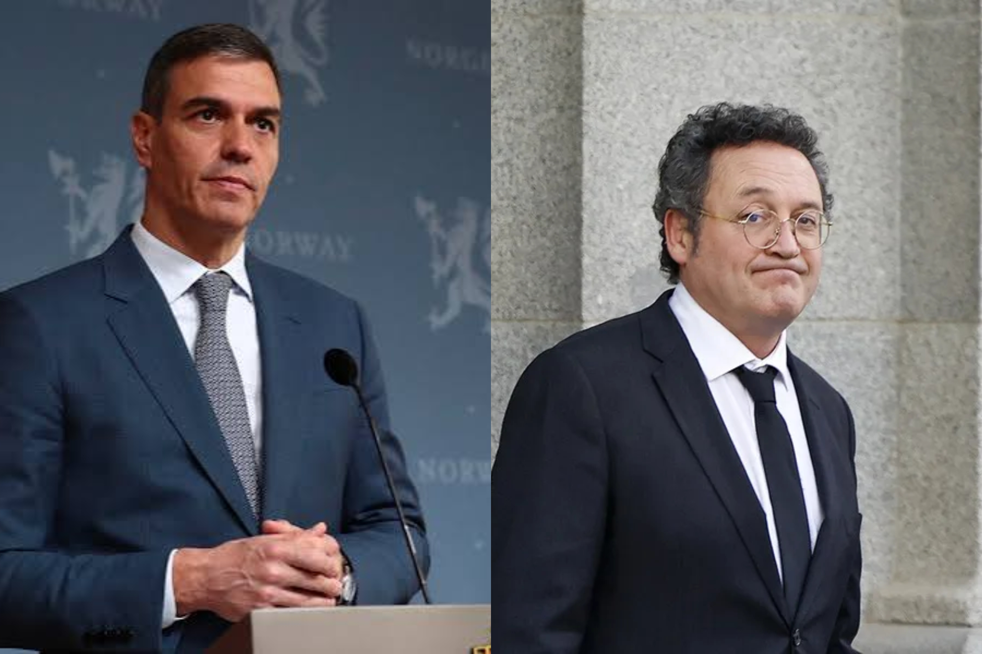 Sanchez izquierda,Álvaro García Ortiz derecha EFE