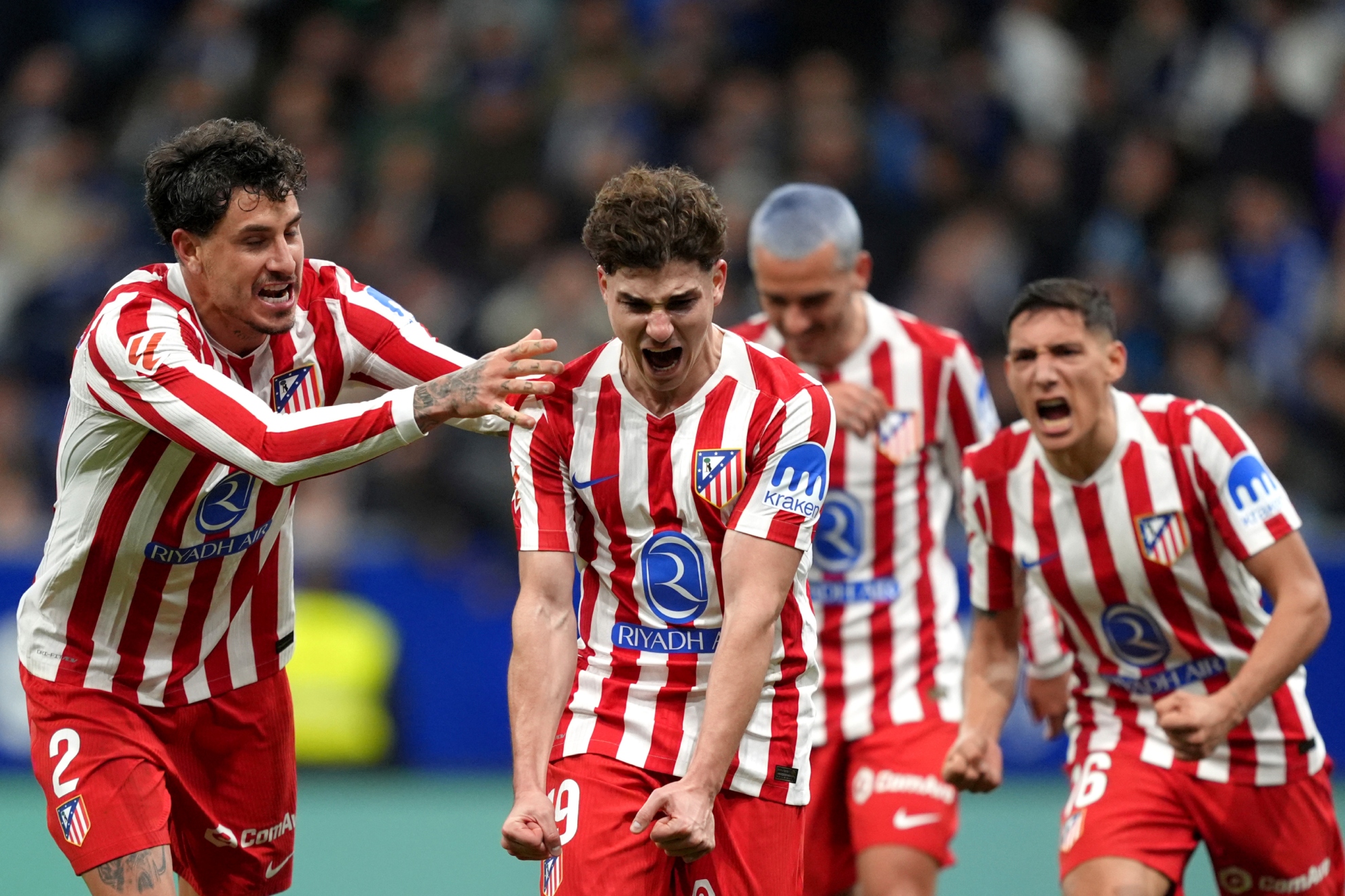 Julián celebrando su último gol en LaLiga. GETTY IMAGES