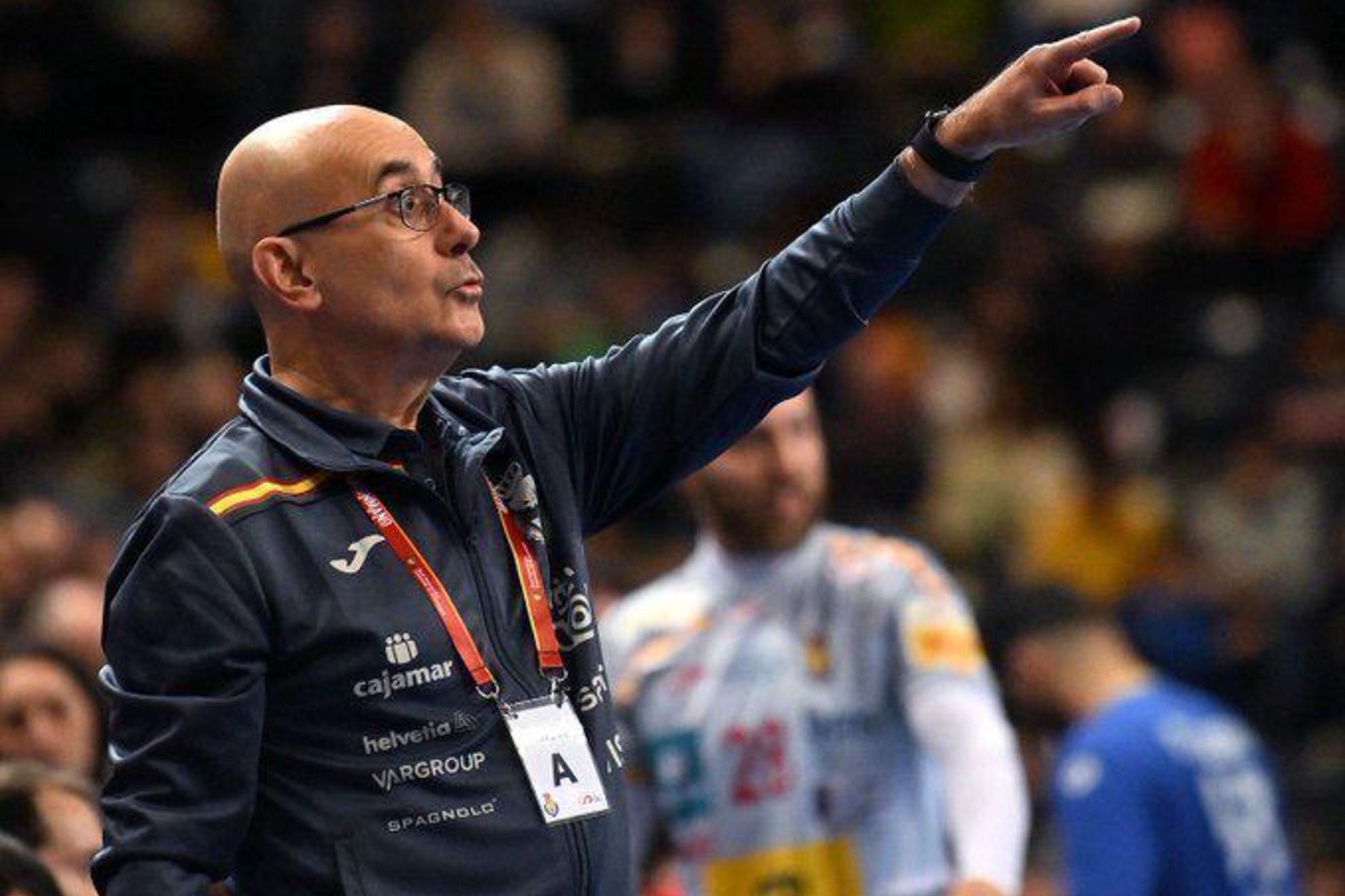 El seleccionador Jordi Ribera, durante un partido con los 'Hispanos'. RFEBM