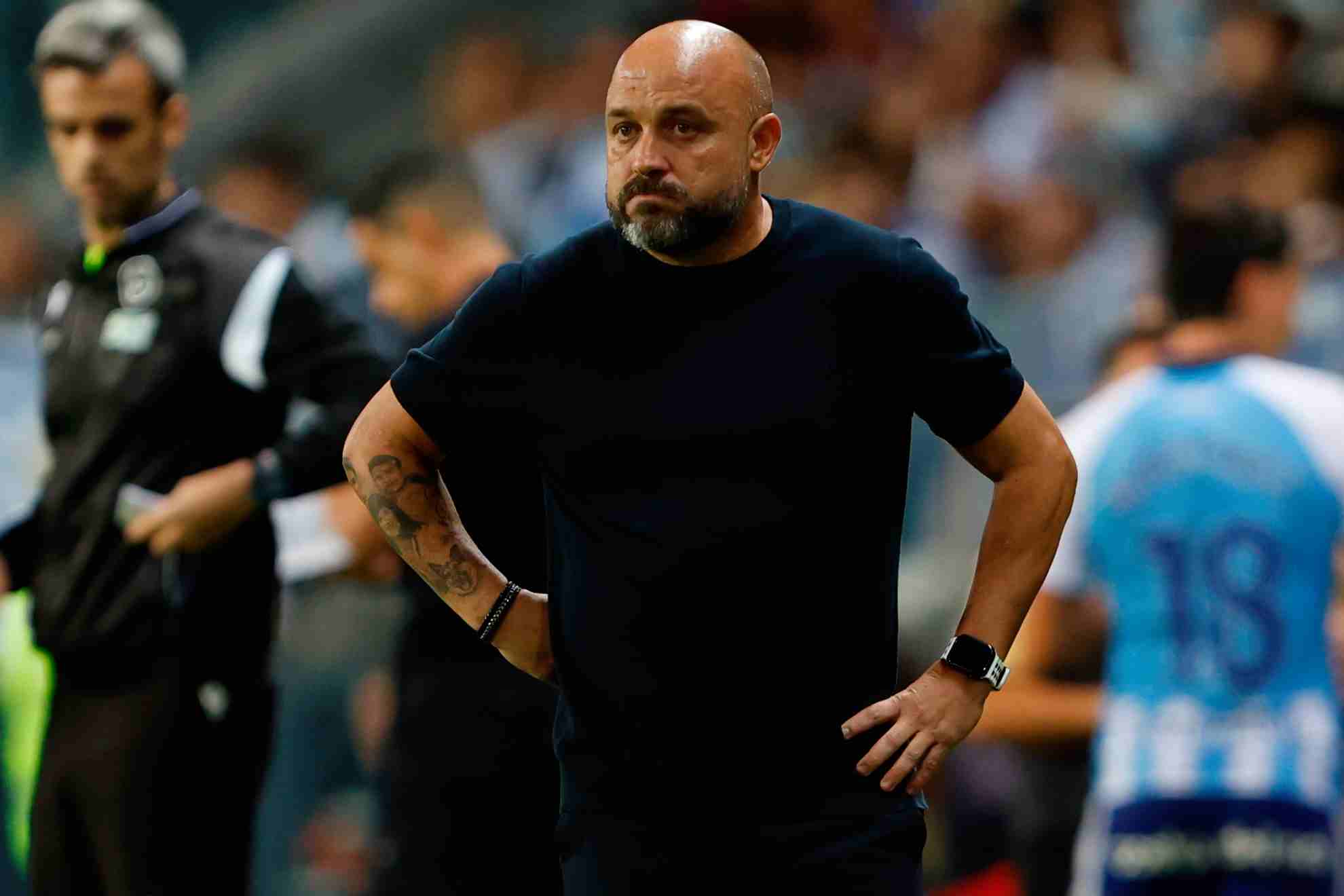 Manolo González, durante el partido ante el Málaga MARILU BAEZ / MARCA