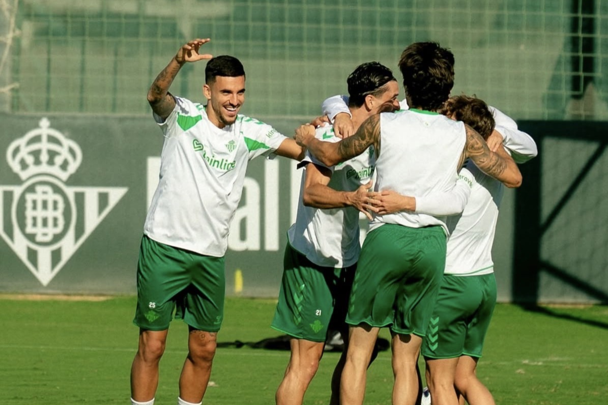 Ceballos, en un entrenamiento durante la fecha FIFA REAL BETIS