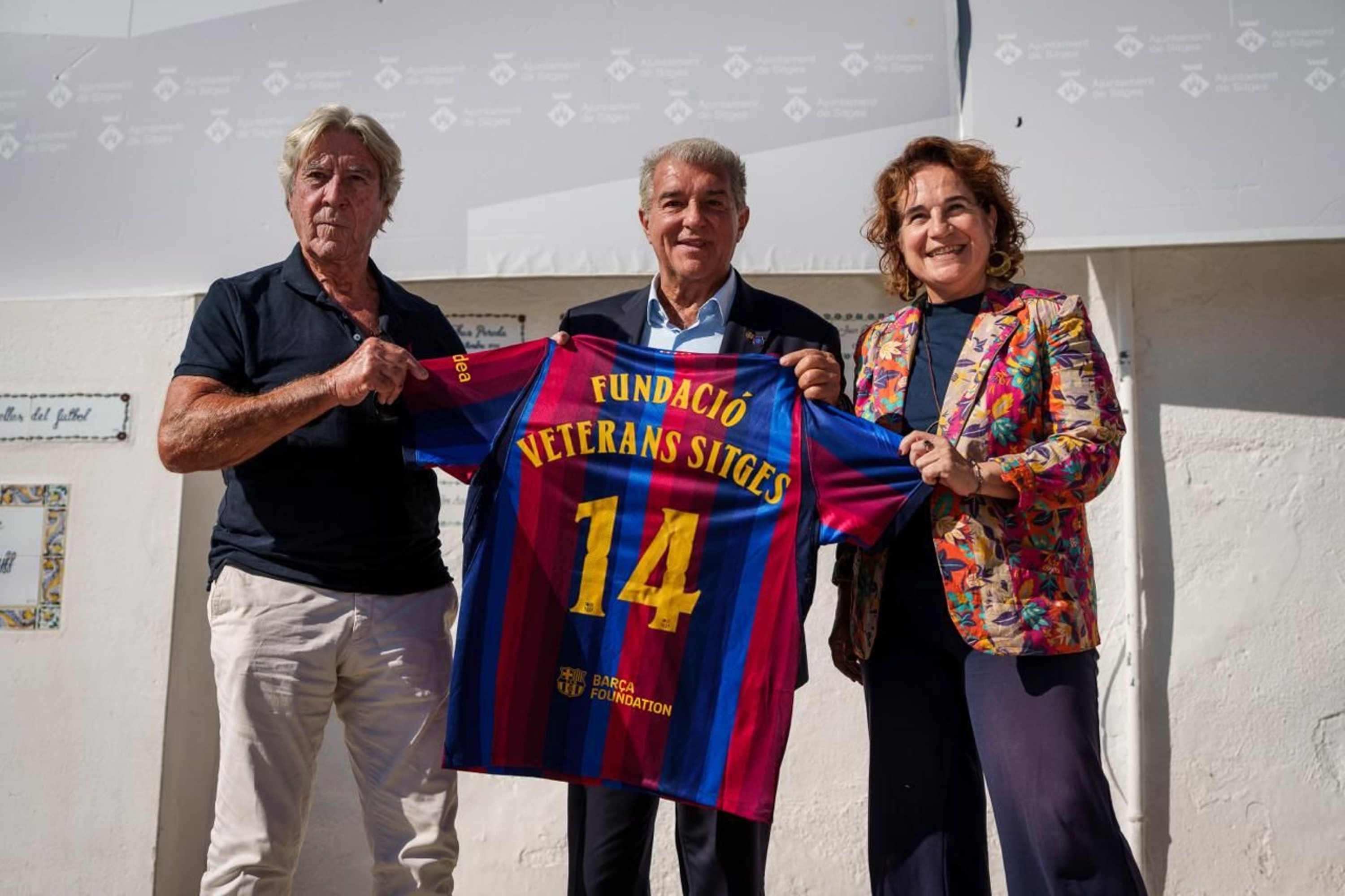 Laporta, durante el homenaje que ha recibido en Sitges.