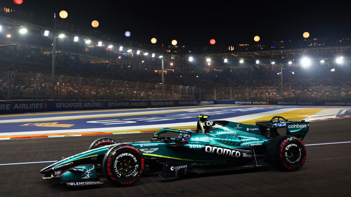 Alonso, este sábado en la qualy de Singapur.