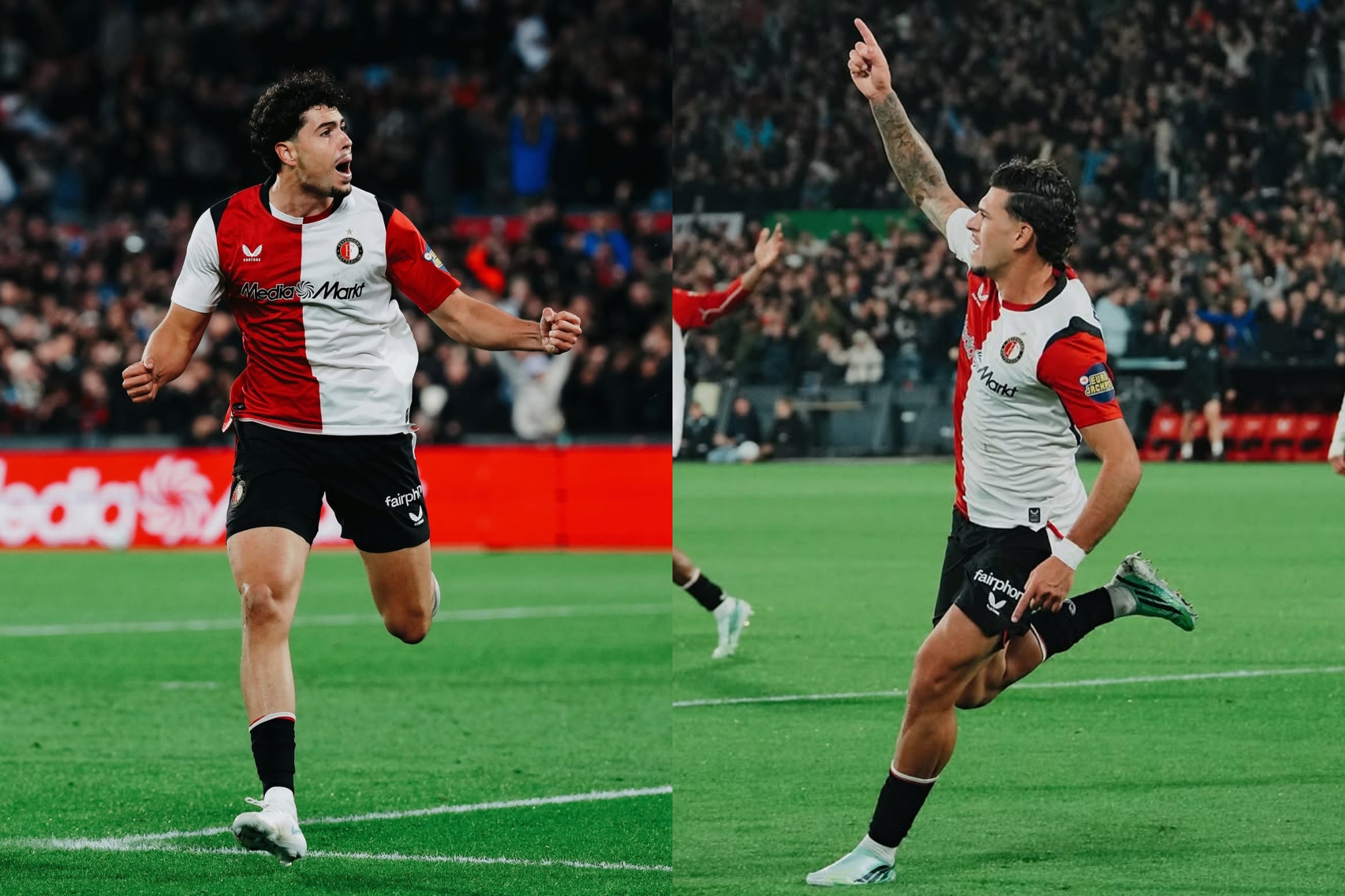 Nacho Ferri y Javi López celebran sus goles. INSTAGRAM