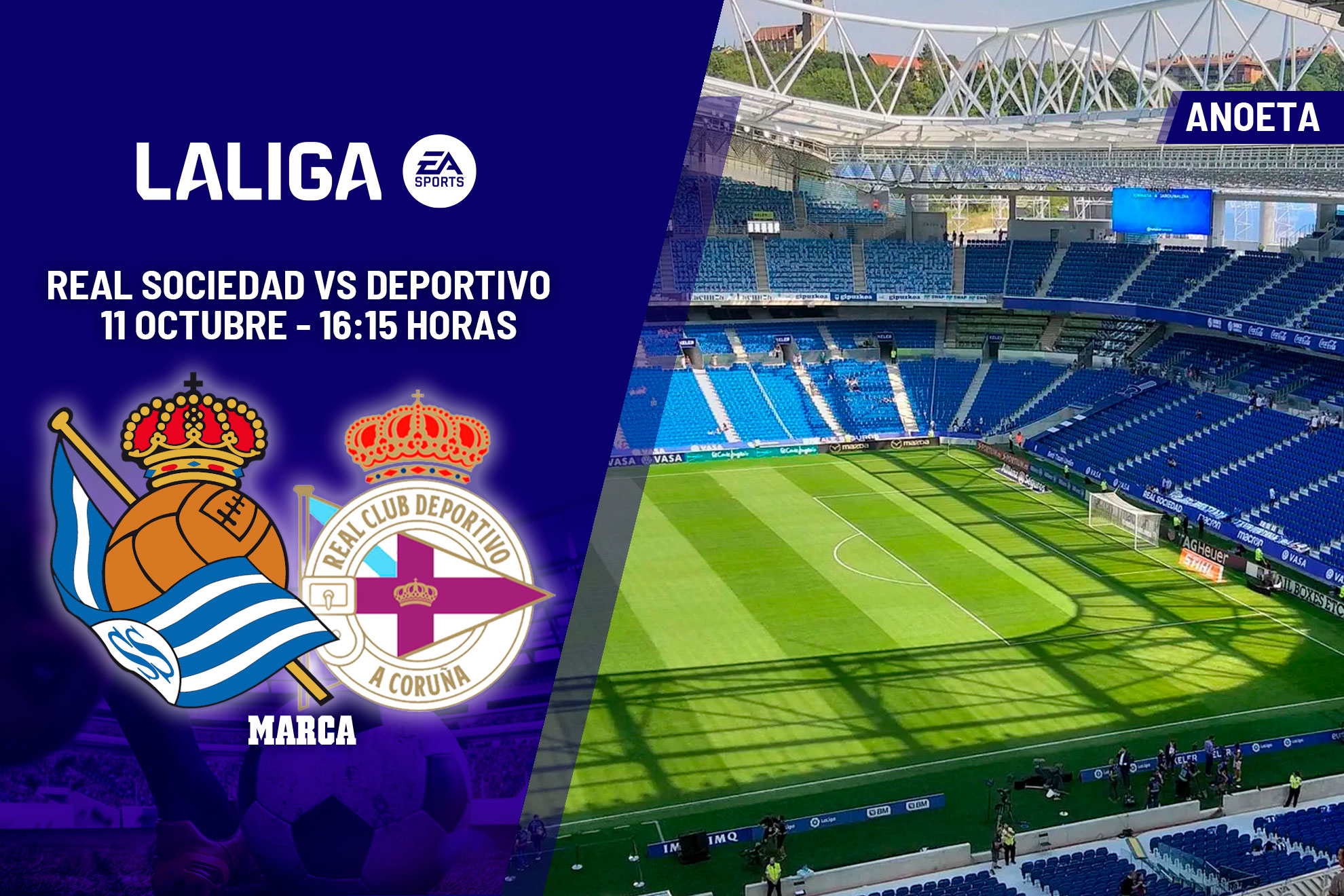 Real Sociedad vs Deportivo.
